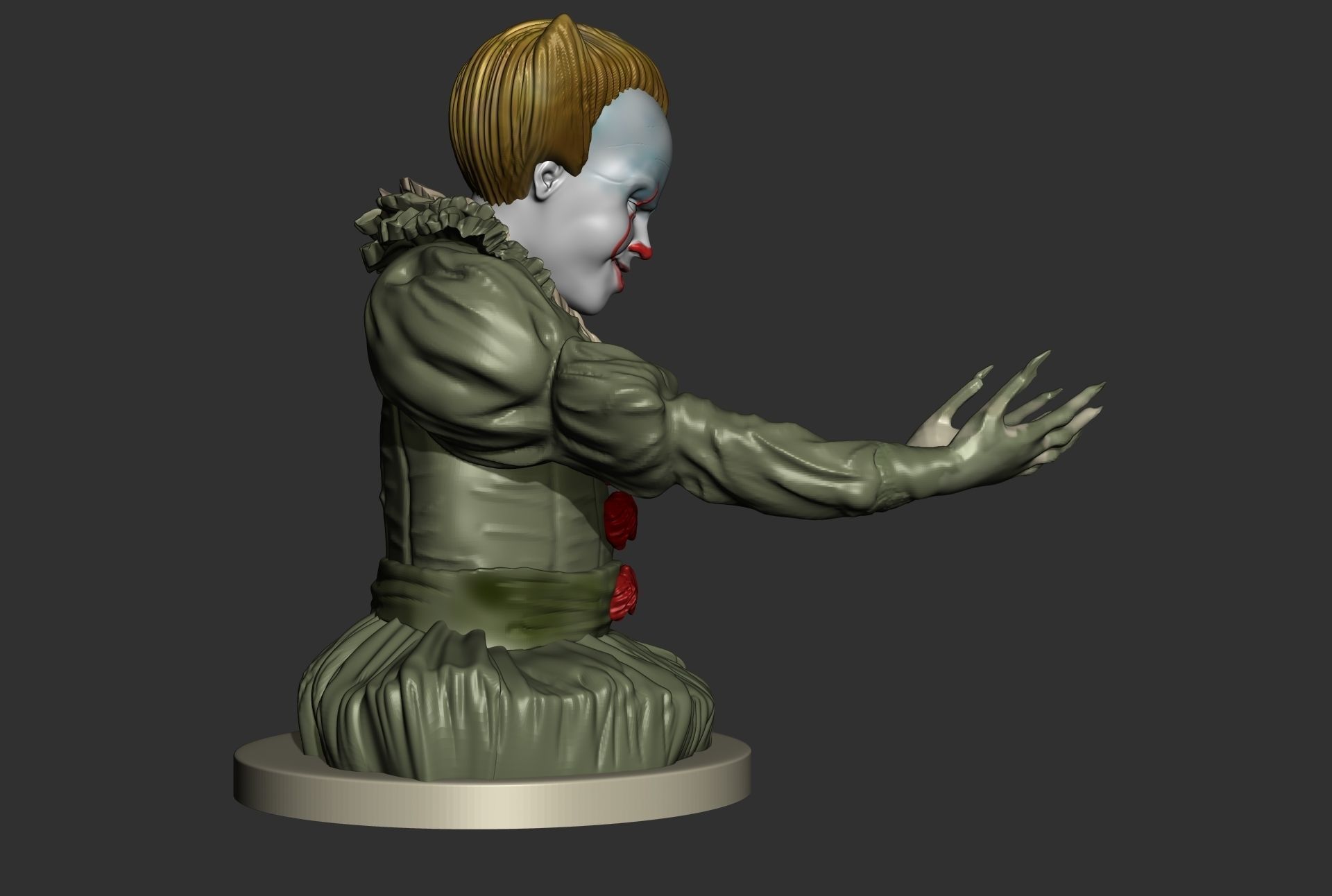 Pennywise IT 2017 Halloween Candy Holder 3D Printable model 3D print model_5