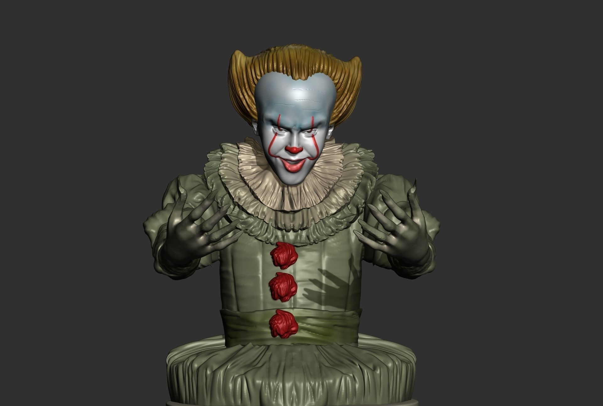 Pennywise IT 2017 Halloween Candy Holder 3D Printable model 3D print model_3