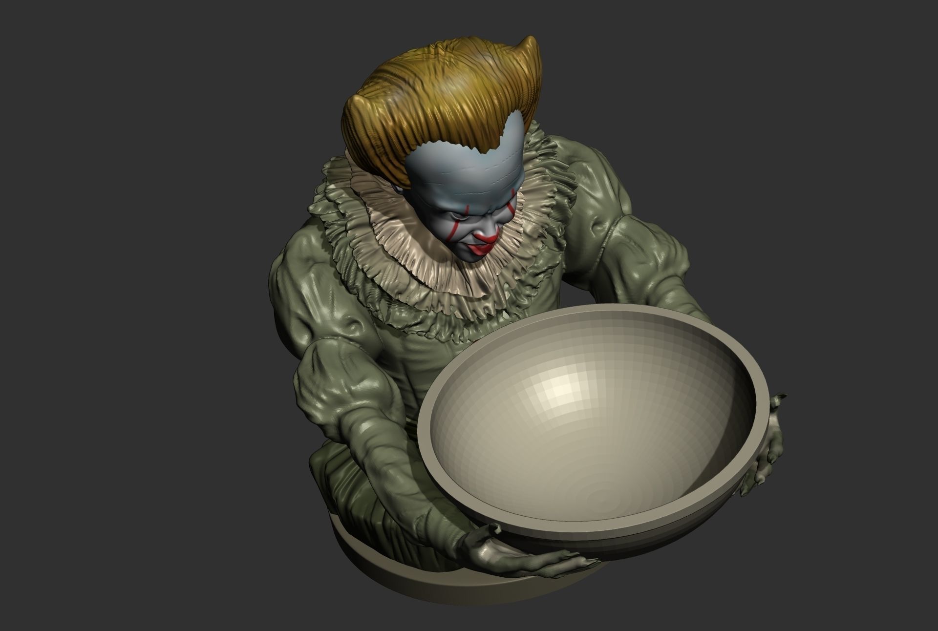 Pennywise IT 2017 Halloween Candy Holder 3D Printable model 3D print model_7