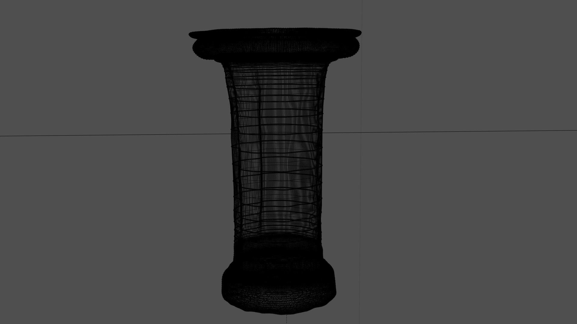Pedestal stone column Low-poly 3D model_1