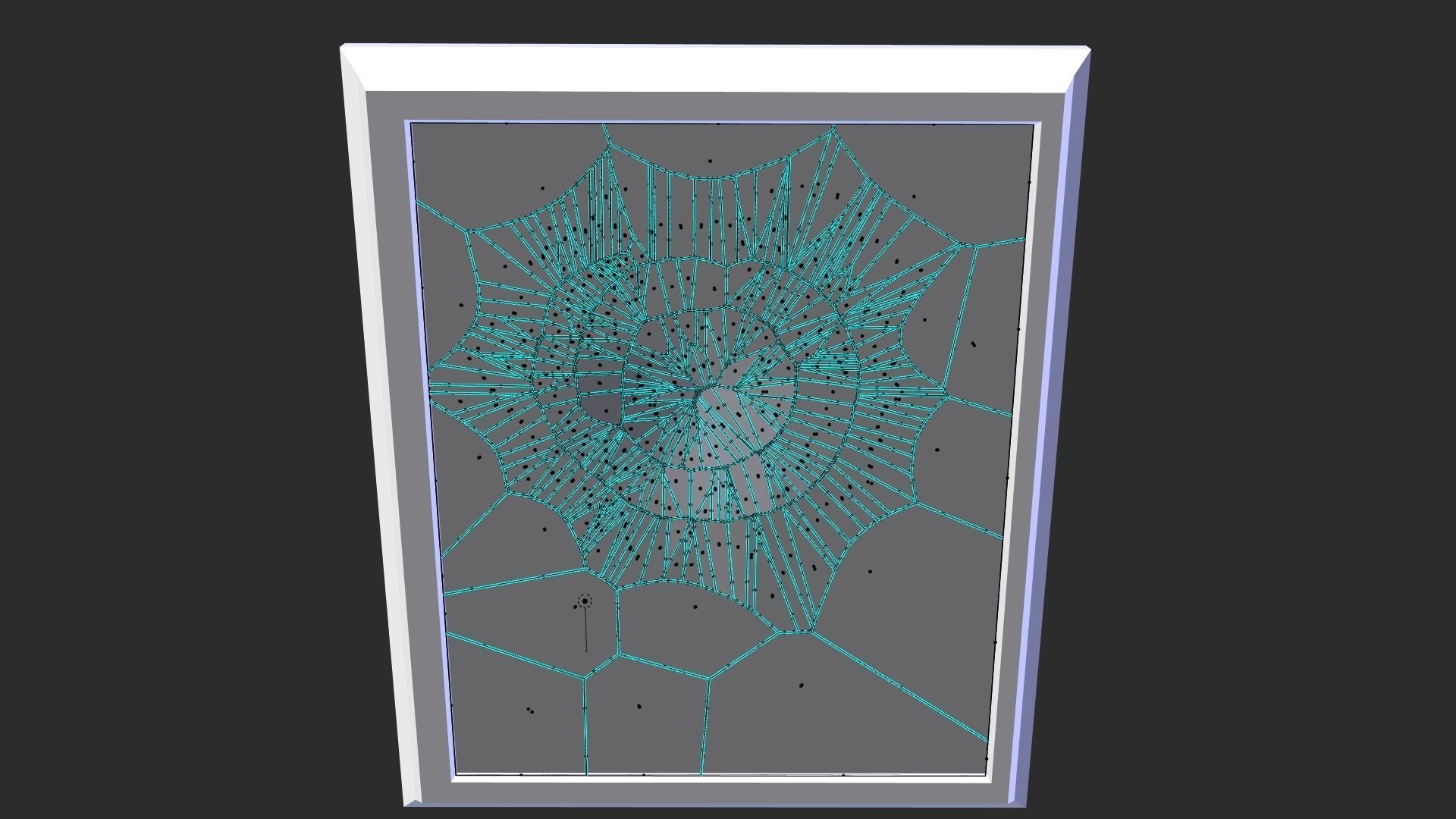 broken mirror Low-poly 3D model_5