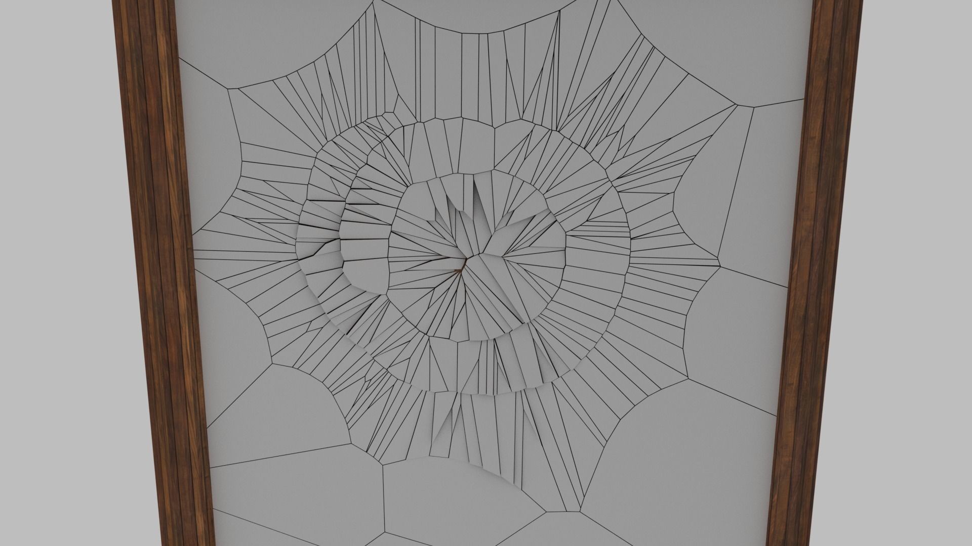 broken mirror Low-poly 3D model_4