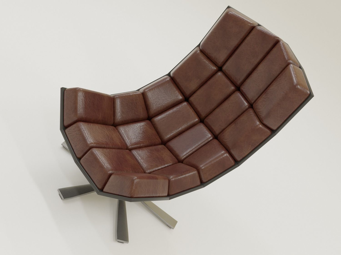 Comfortable Leather Chair 3D model