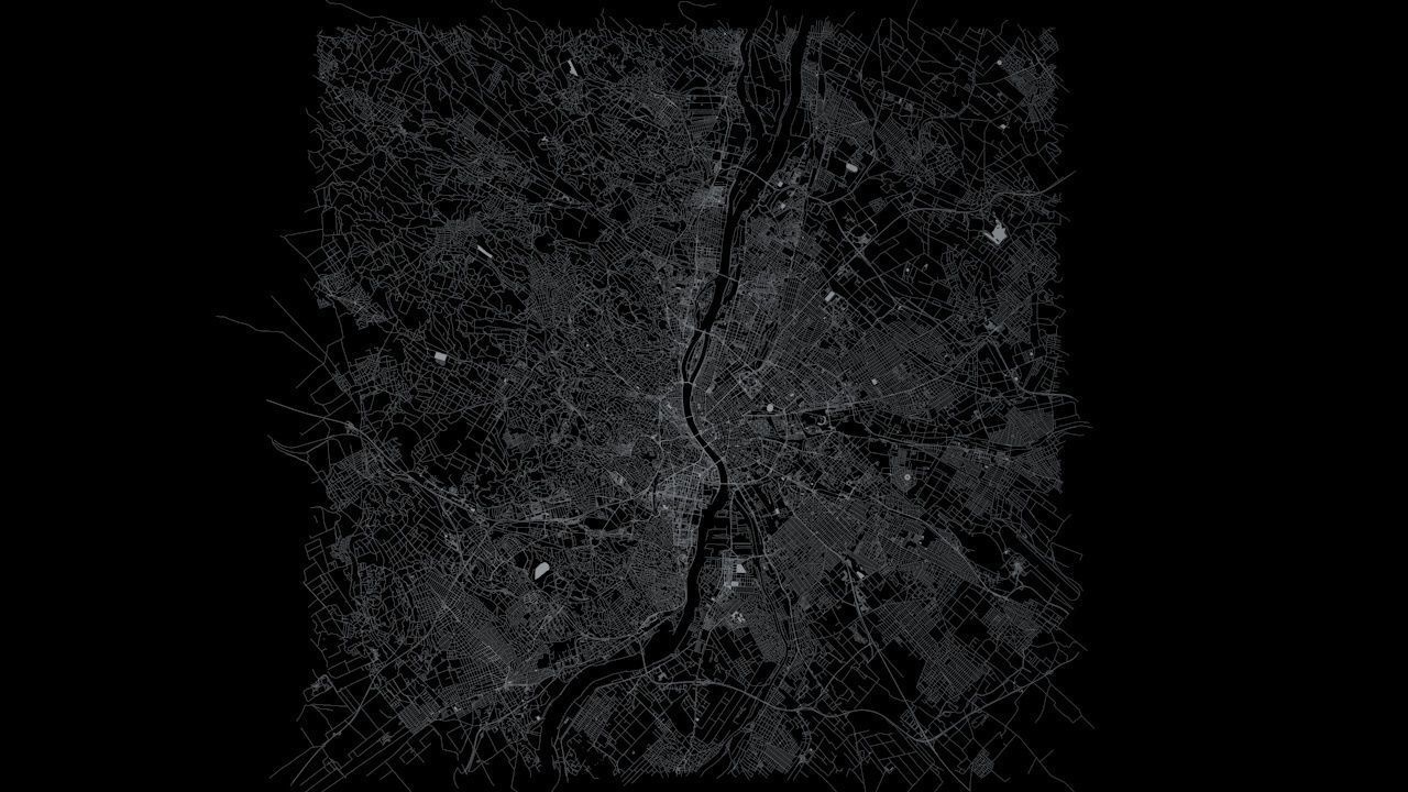Budapest Road Network and Streets 3D model_7