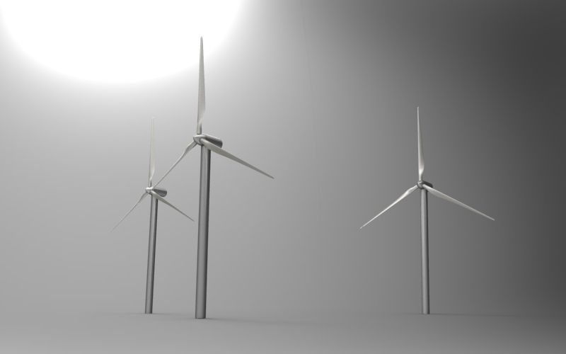 Wind turbine Free 3D model_1