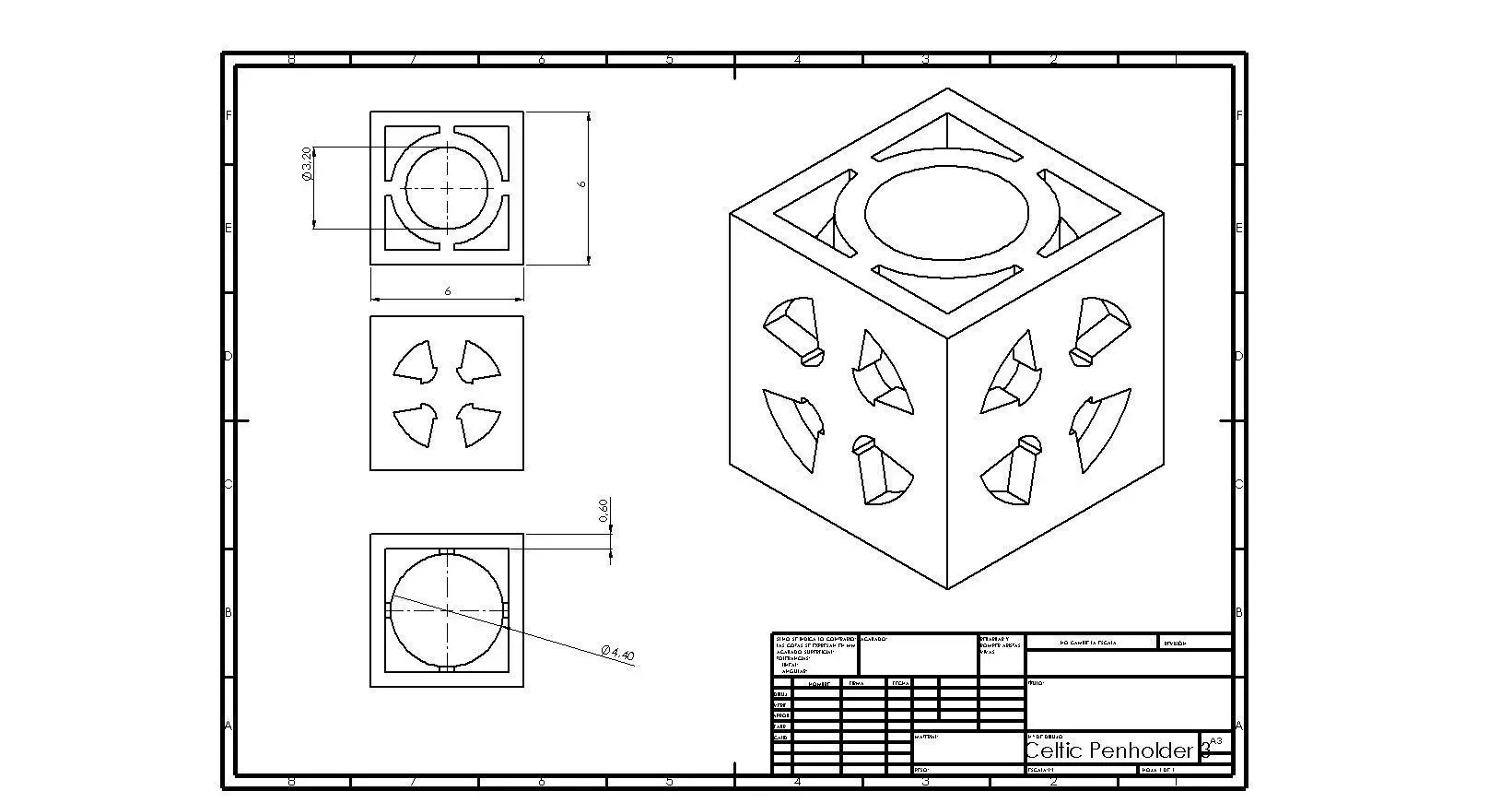 Celtic Penholder 3 3D print model_0