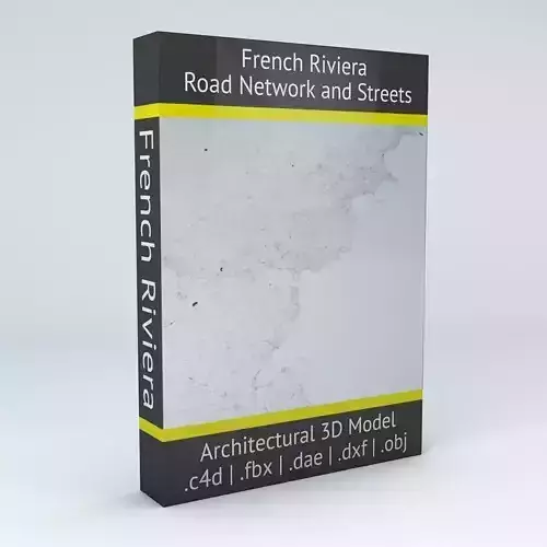 French Riviera Road Network and Streets