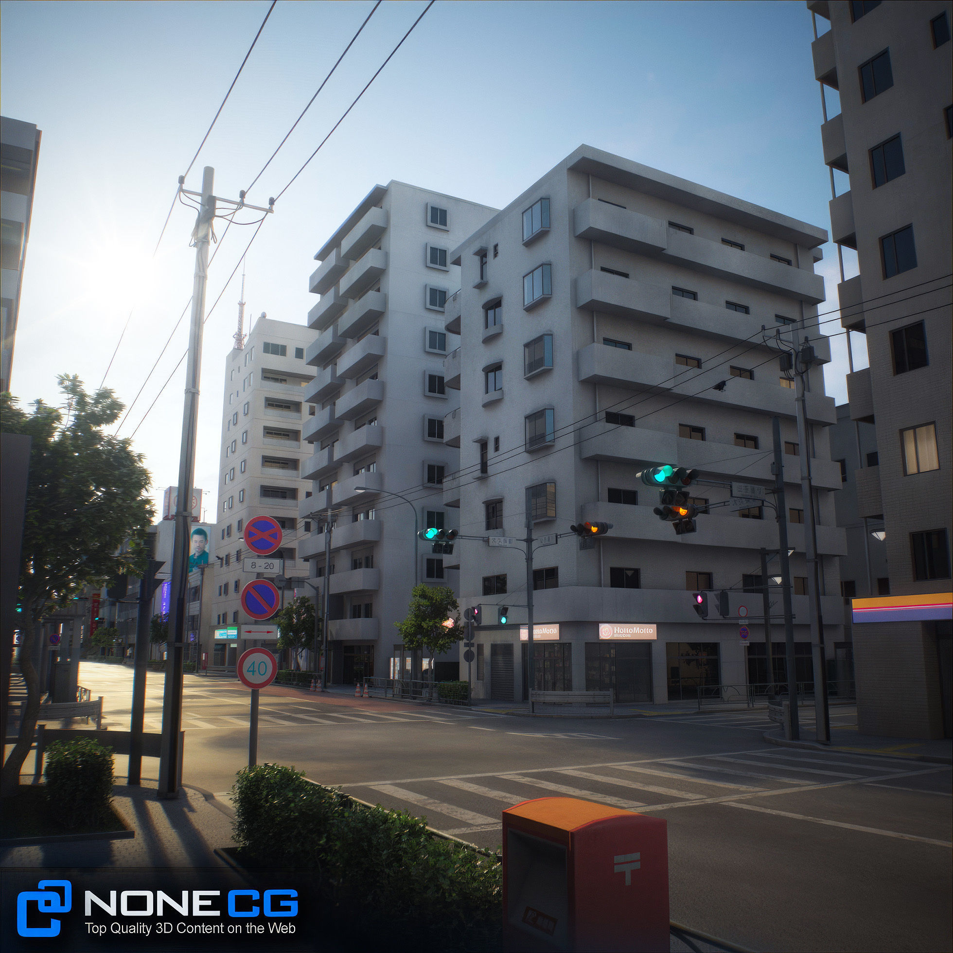 Japan - 8 blocks - 34 Buildings 3D model_80