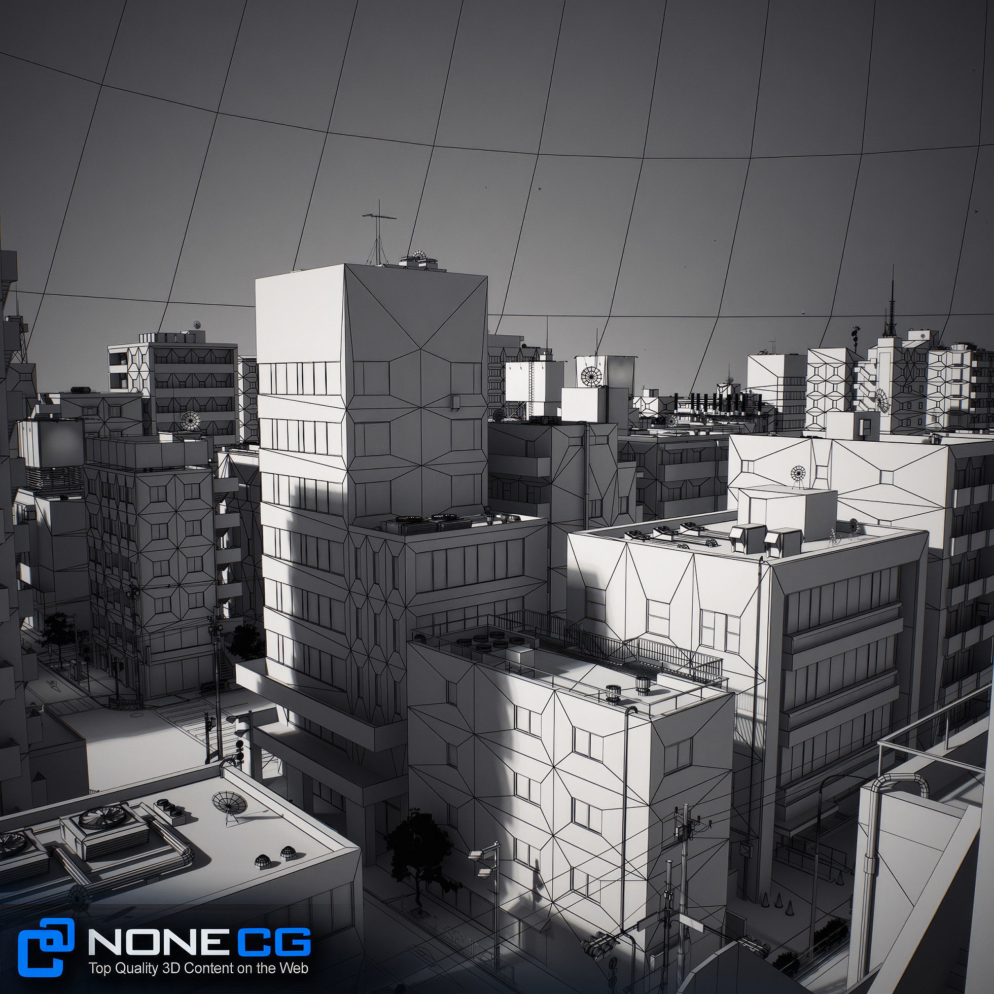 Japan - 8 blocks - 34 Buildings 3D model_20