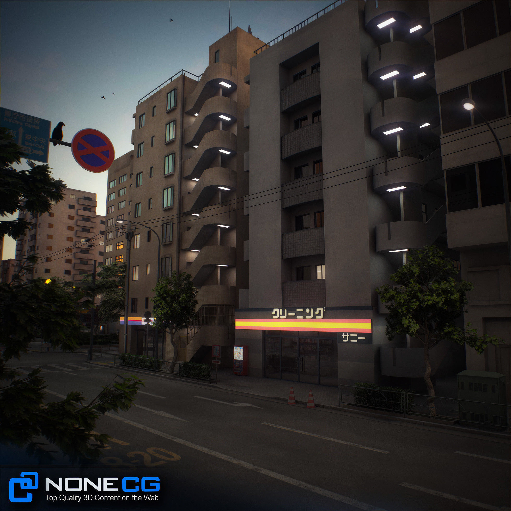 Japan - 8 blocks - 34 Buildings 3D model_30