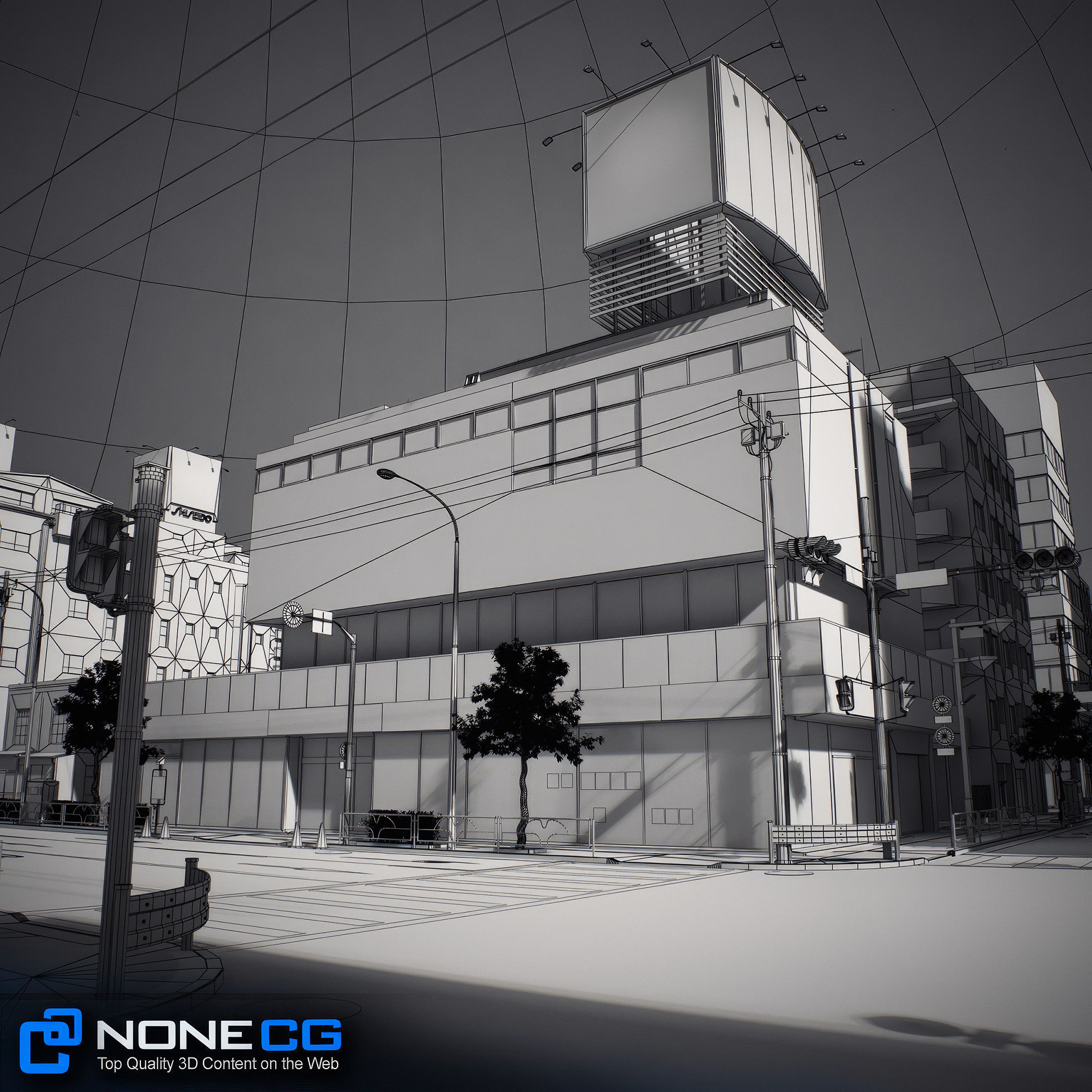 Japan - 8 blocks - 34 Buildings 3D model_54