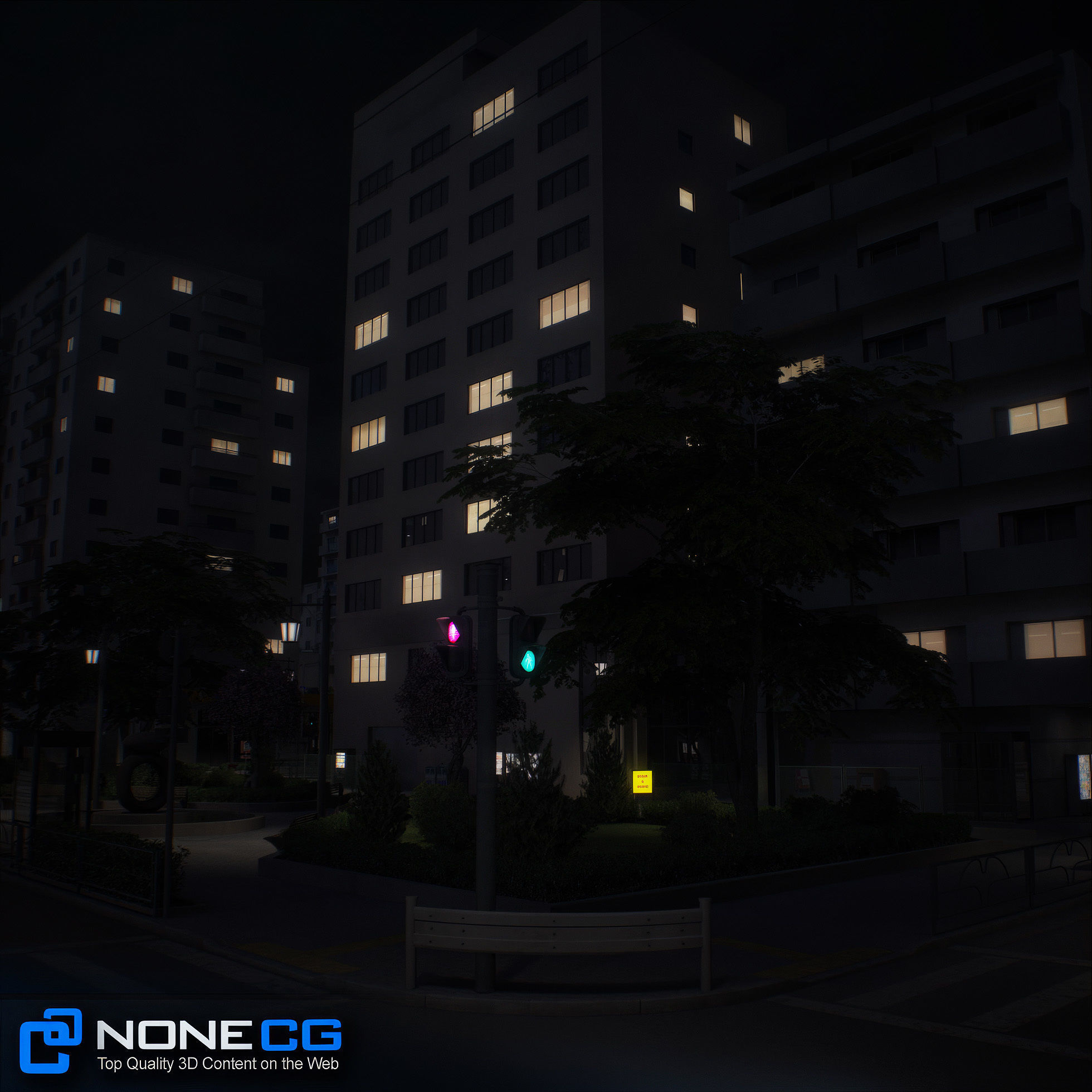 Japan - 8 blocks - 34 Buildings 3D model_70