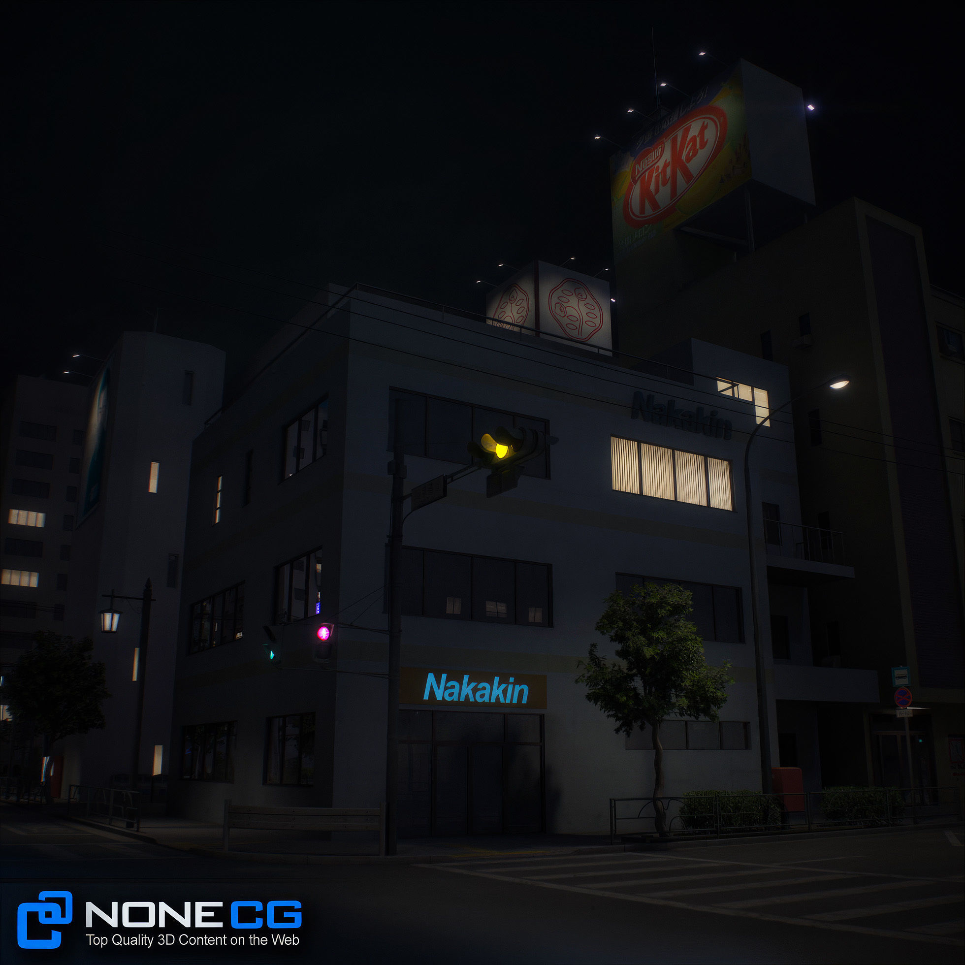 Japan - 8 blocks - 34 Buildings 3D model_107