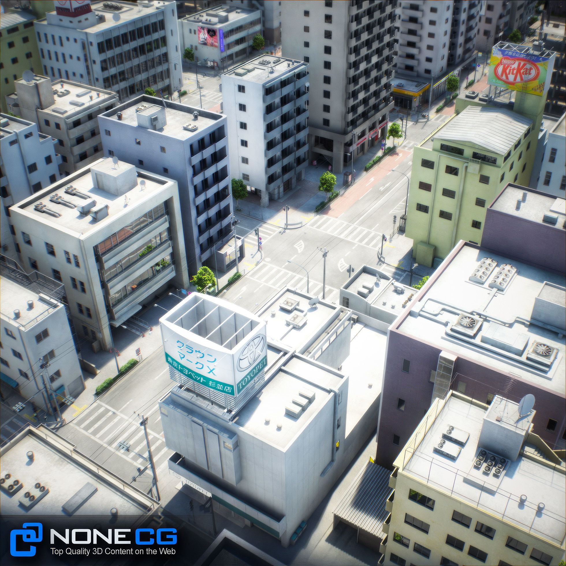 Japan - 8 blocks - 34 Buildings 3D model_44