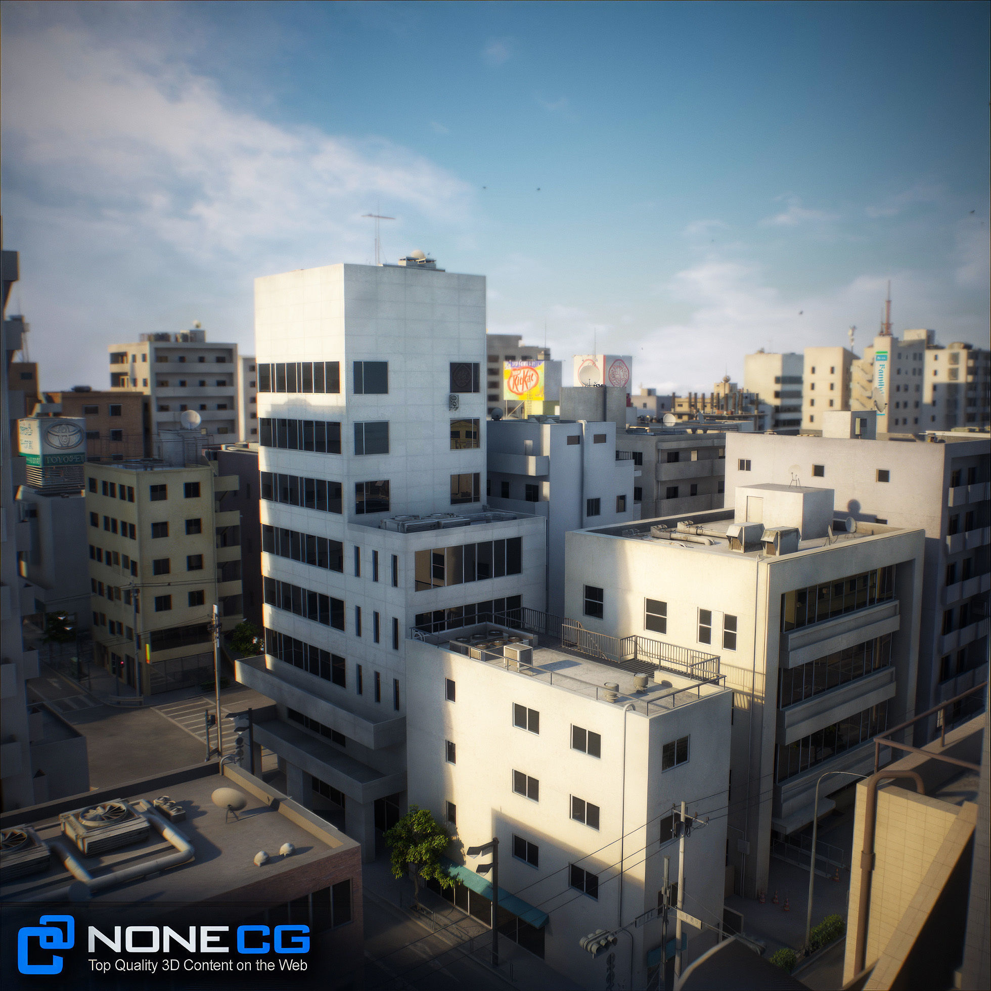Japan - 8 blocks - 34 Buildings 3D model_16
