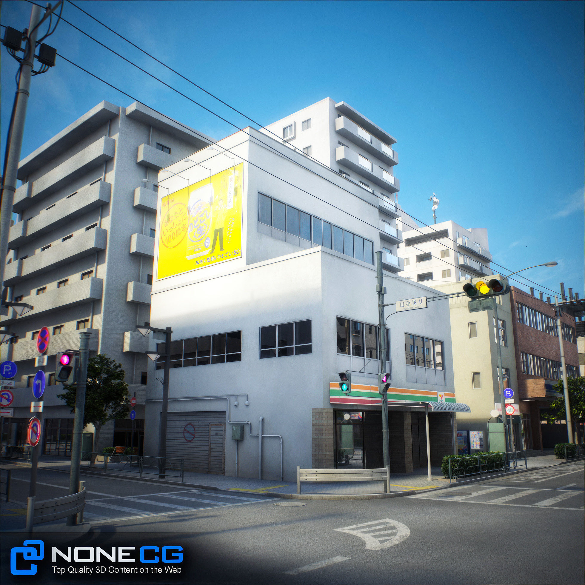 Japan - 8 blocks - 34 Buildings 3D model_103