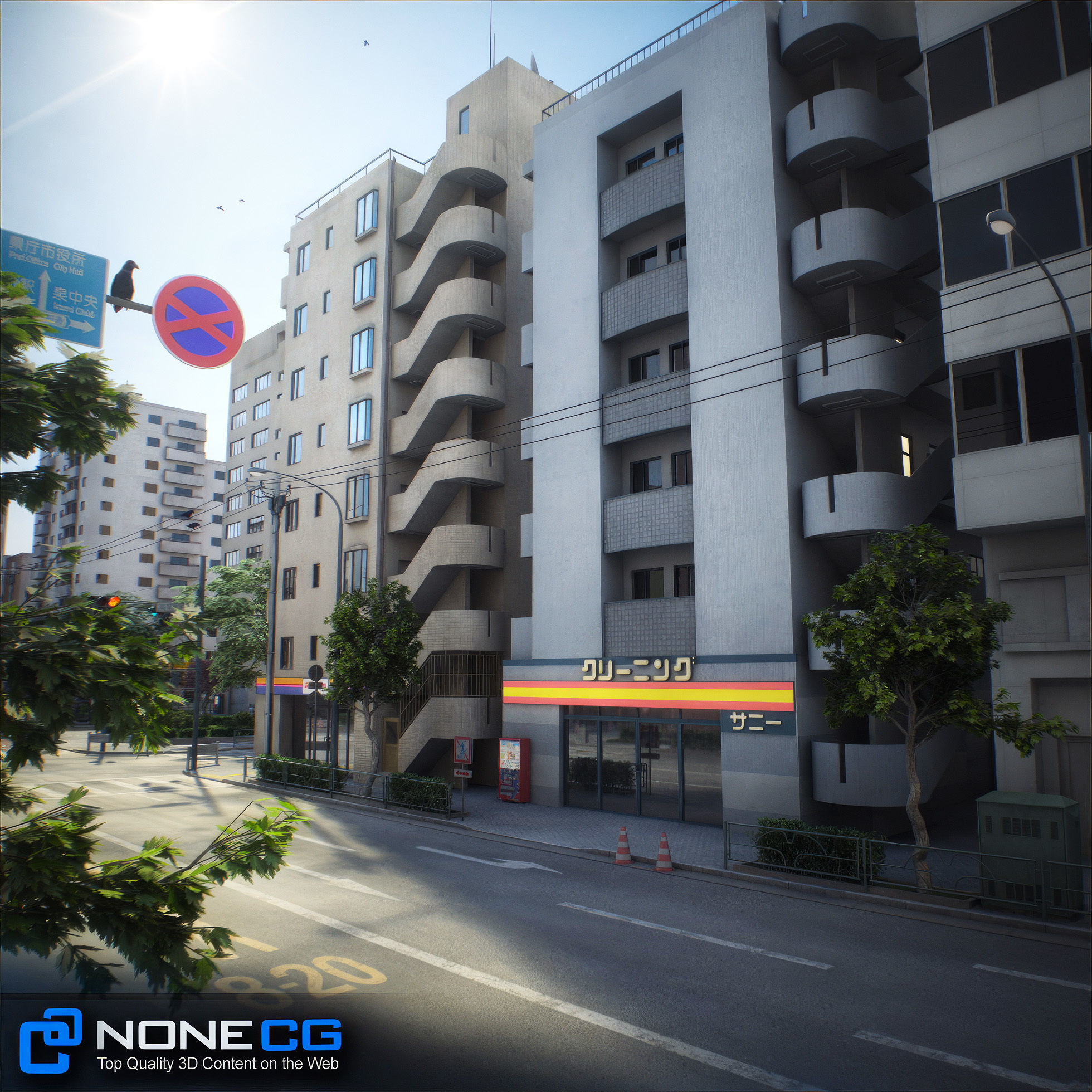 Japan - 8 blocks - 34 Buildings 3D model_28