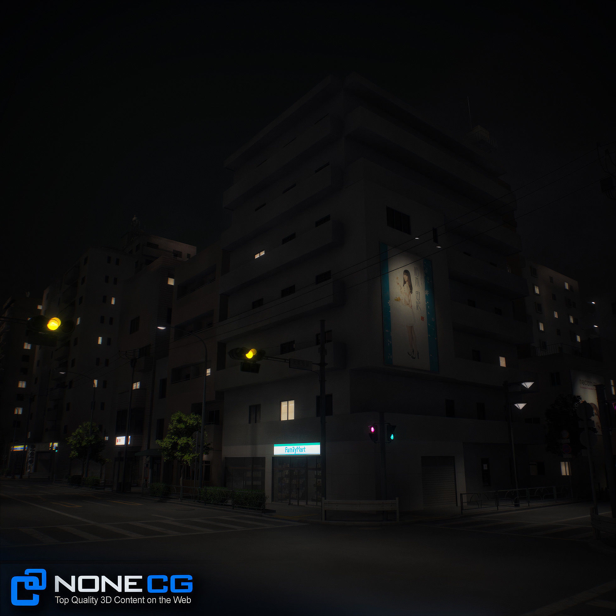 Japan - 8 blocks - 34 Buildings 3D model_102