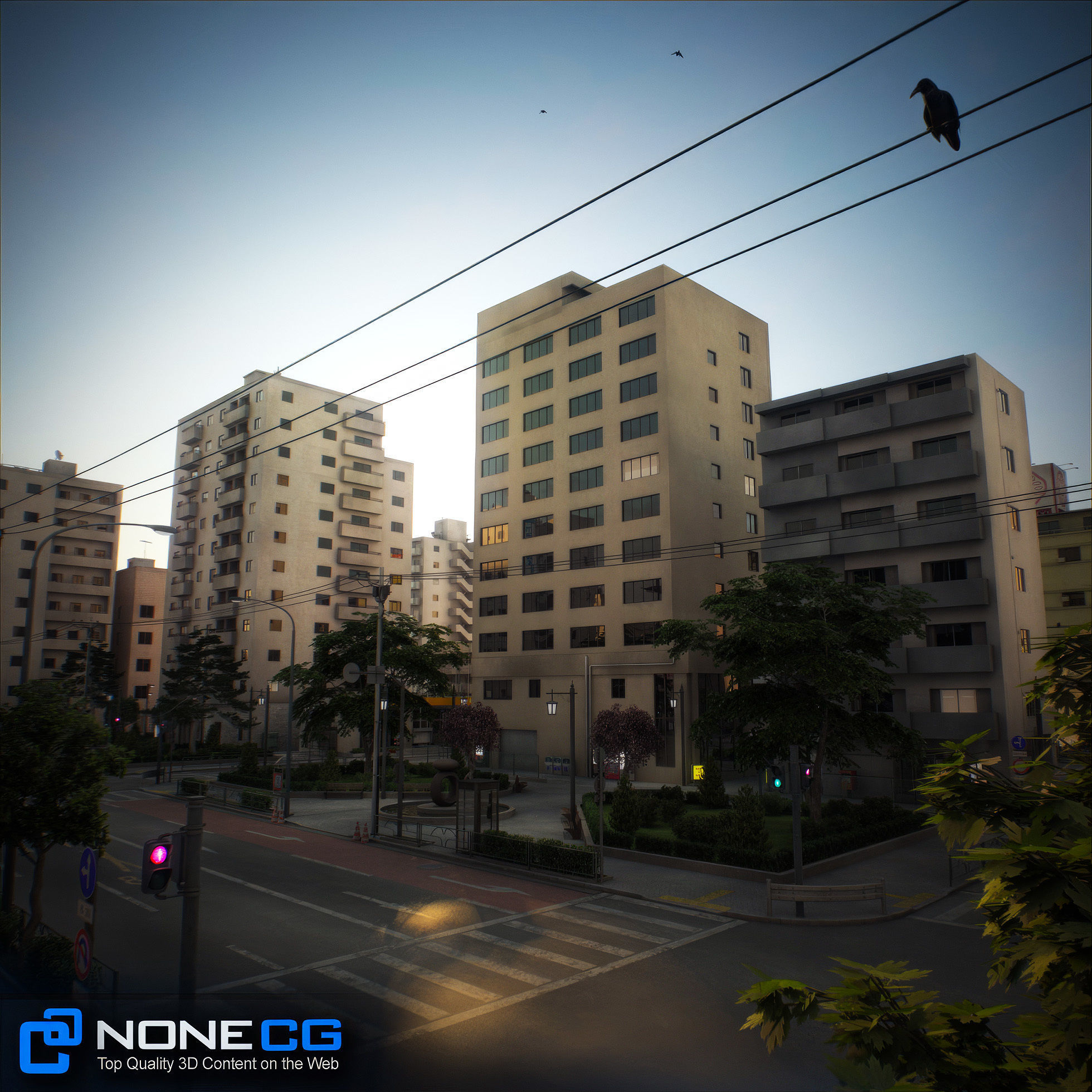 Japan - 8 blocks - 34 Buildings 3D model_3