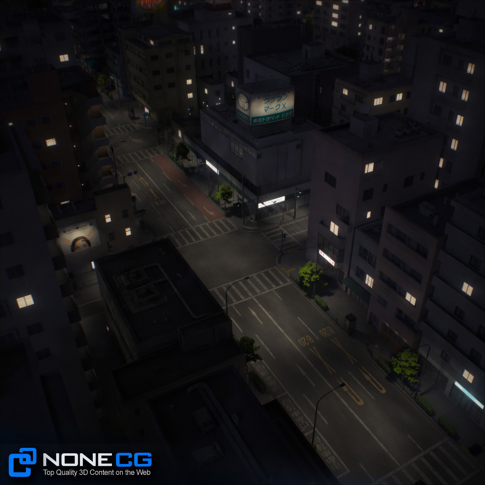 Japan - 8 blocks - 34 Buildings 3D model_125