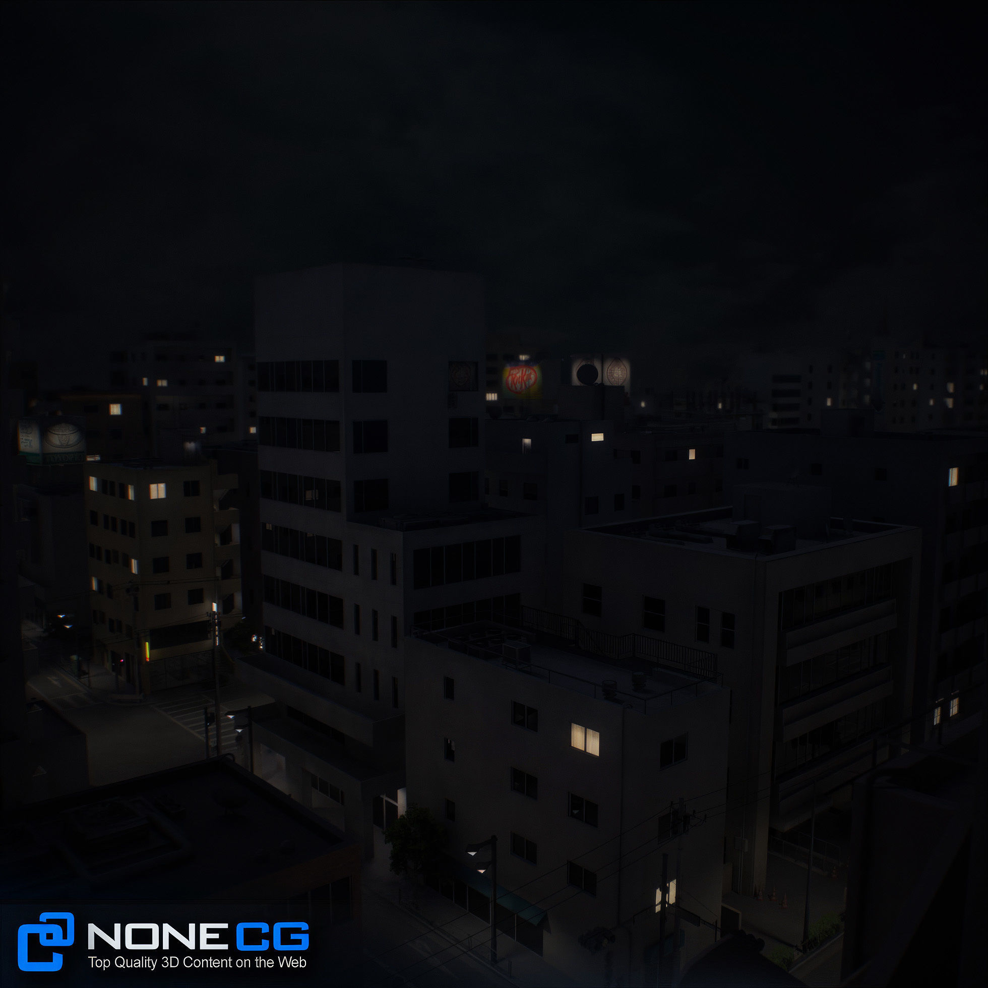 Japan - 8 blocks - 34 Buildings 3D model_19