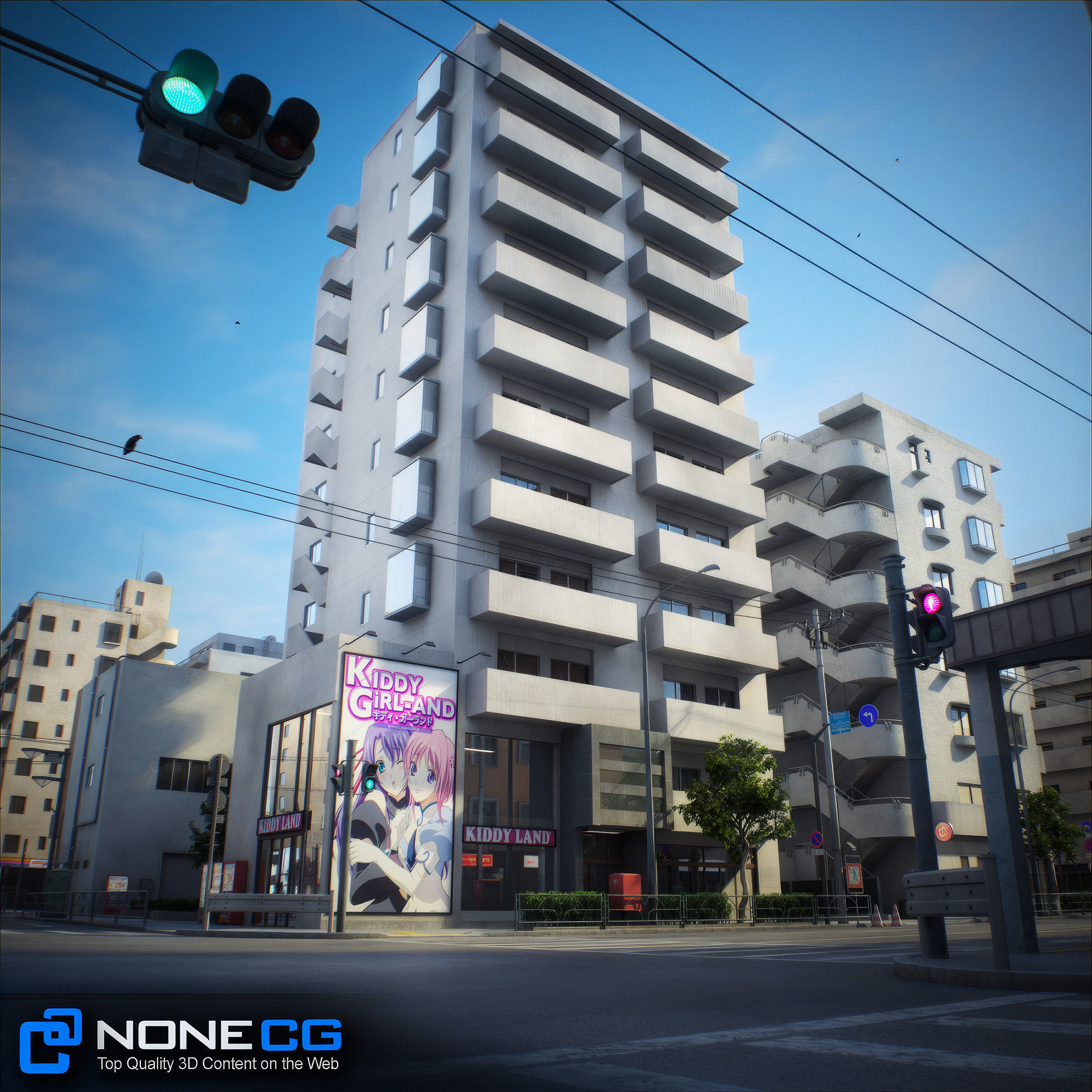 Japan - 8 blocks - 34 Buildings 3D model_94
