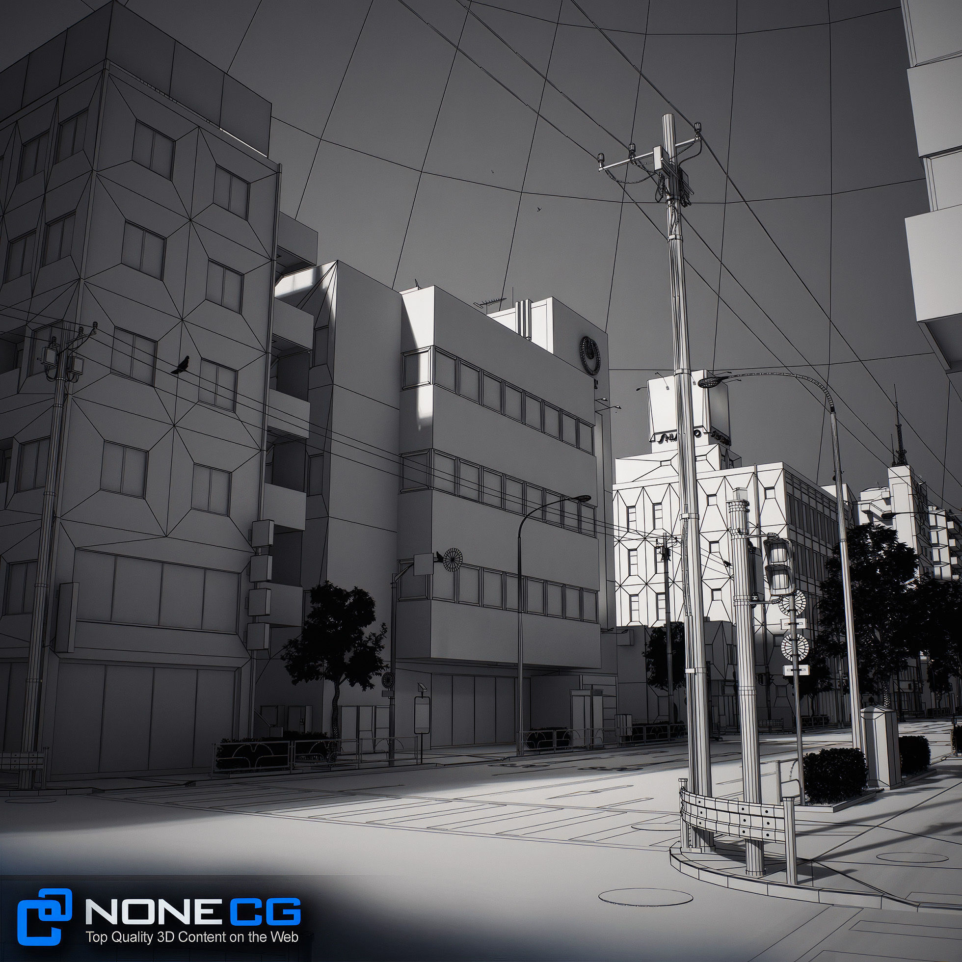 Japan - 8 blocks - 34 Buildings 3D model_60