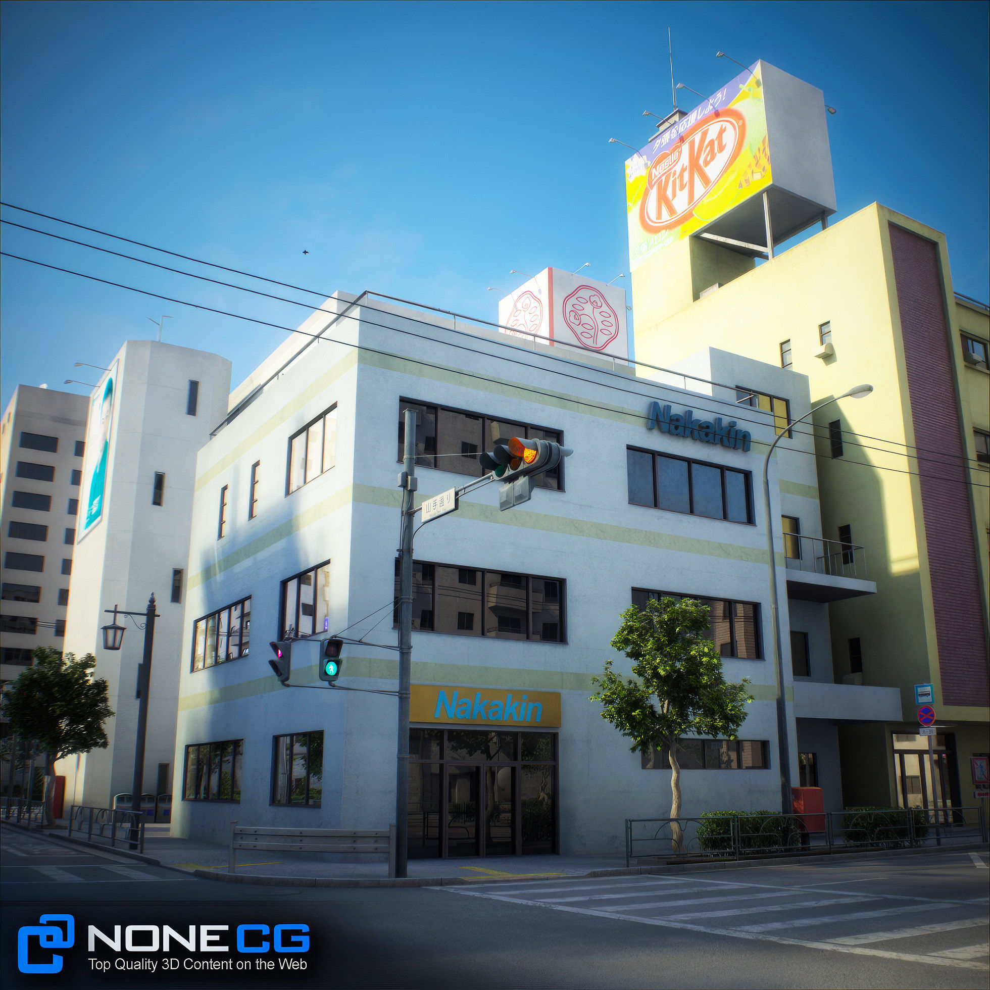 Japan - 8 blocks - 34 Buildings 3D model_106