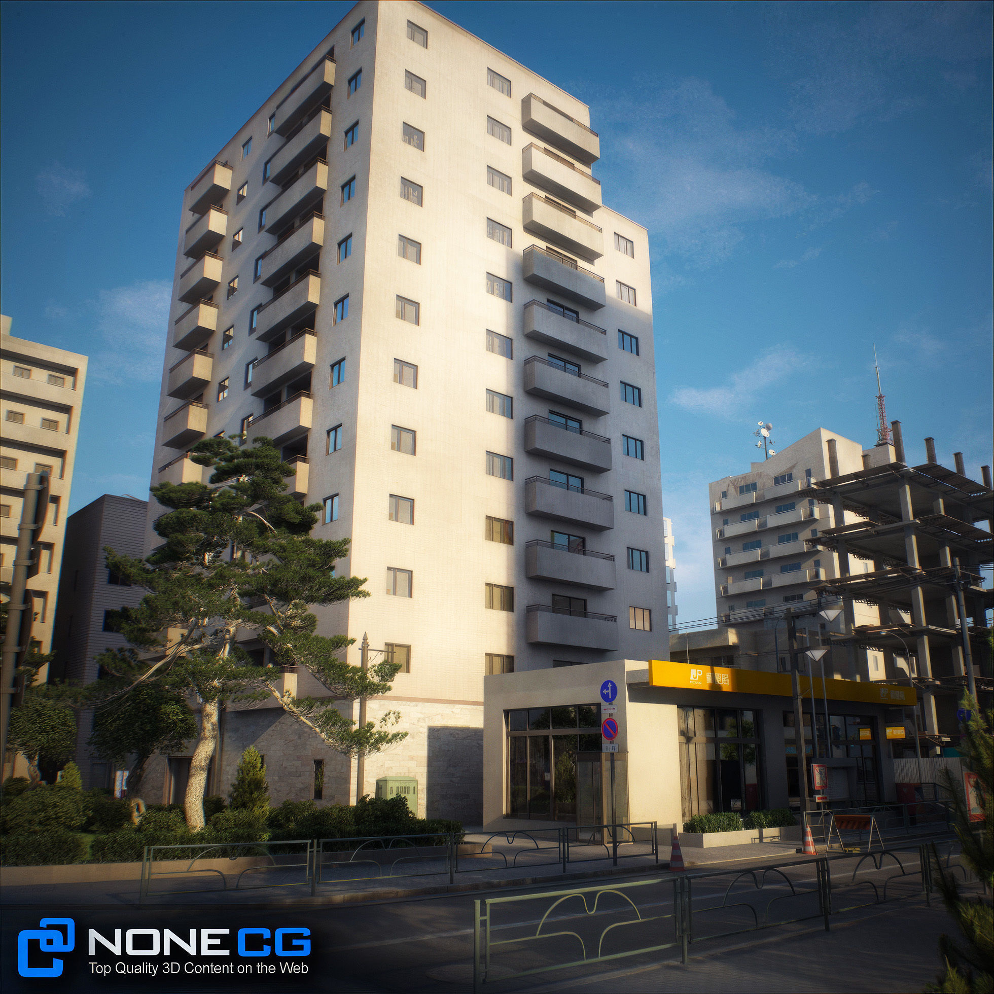 Japan - 8 blocks - 34 Buildings 3D model_114