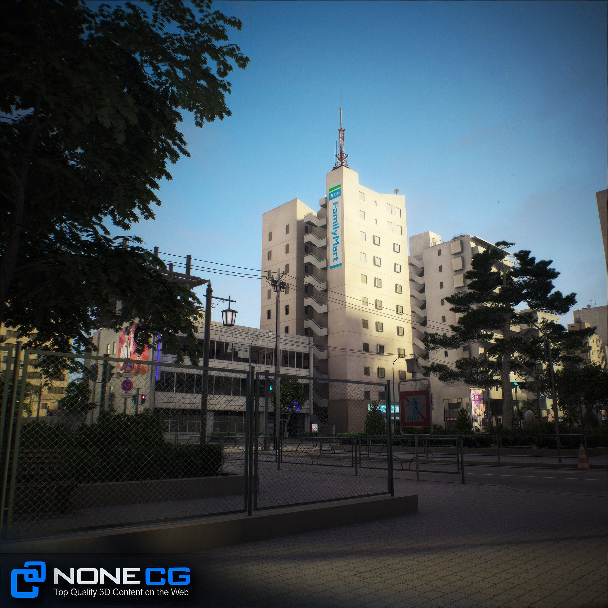 Japan - 8 blocks - 34 Buildings 3D model_26