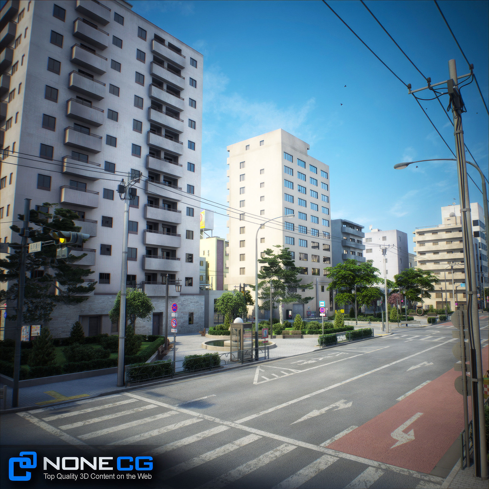 Japan - 8 blocks - 34 Buildings 3D model_75