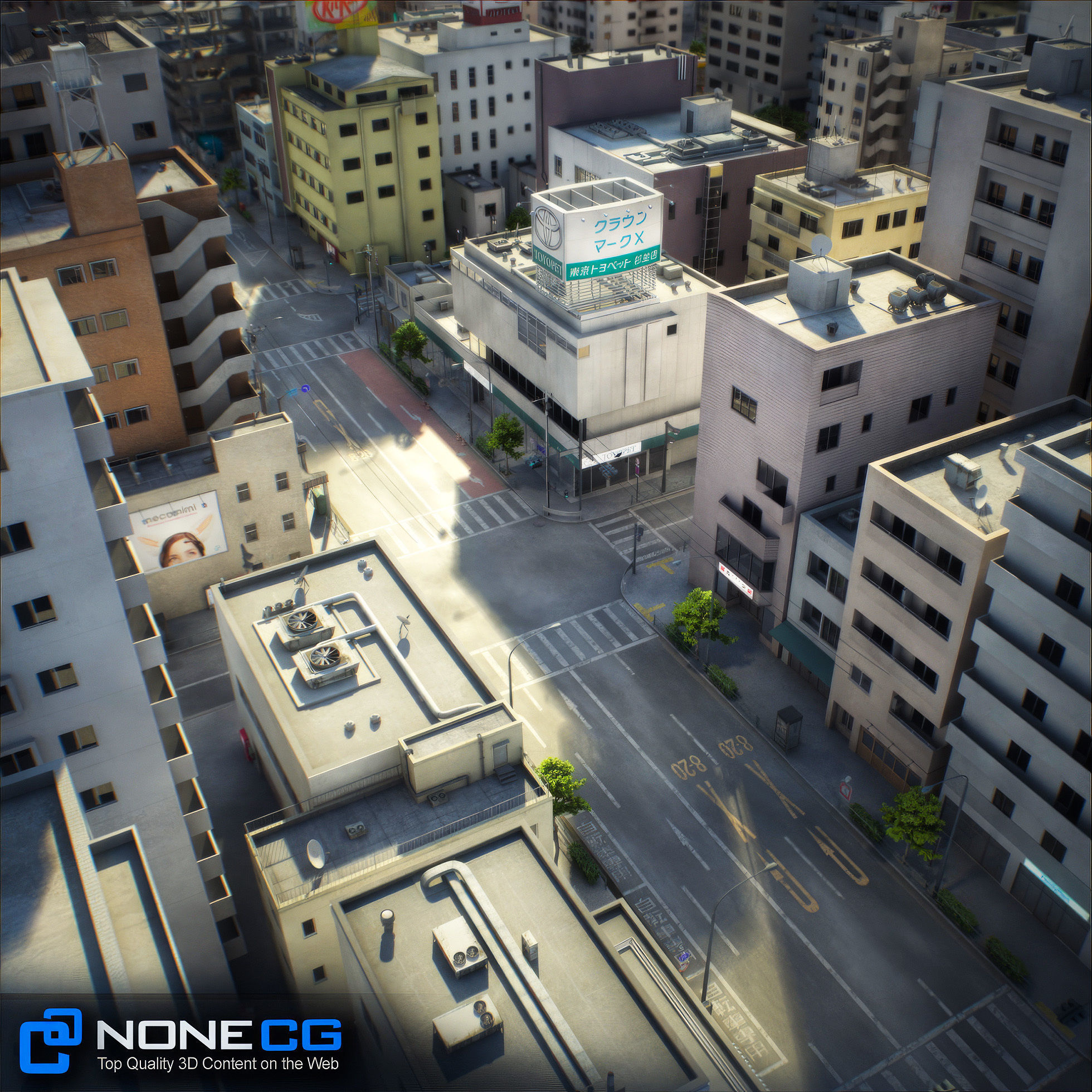Japan - 8 blocks - 34 Buildings 3D model_124