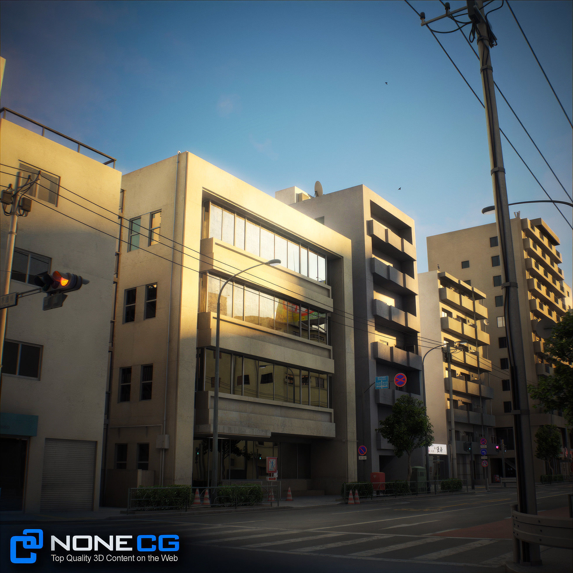 Japan - 8 blocks - 34 Buildings 3D model_84