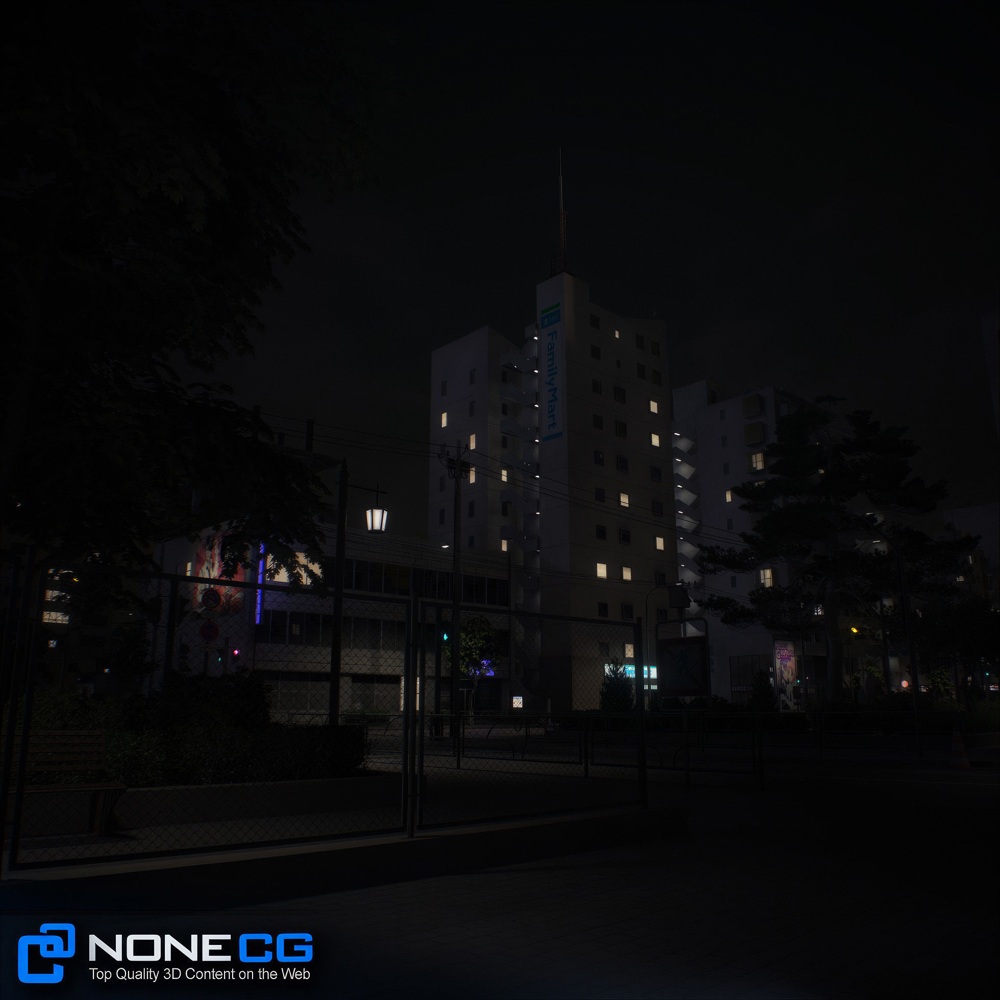 Japan - 8 blocks - 34 Buildings 3D model_27