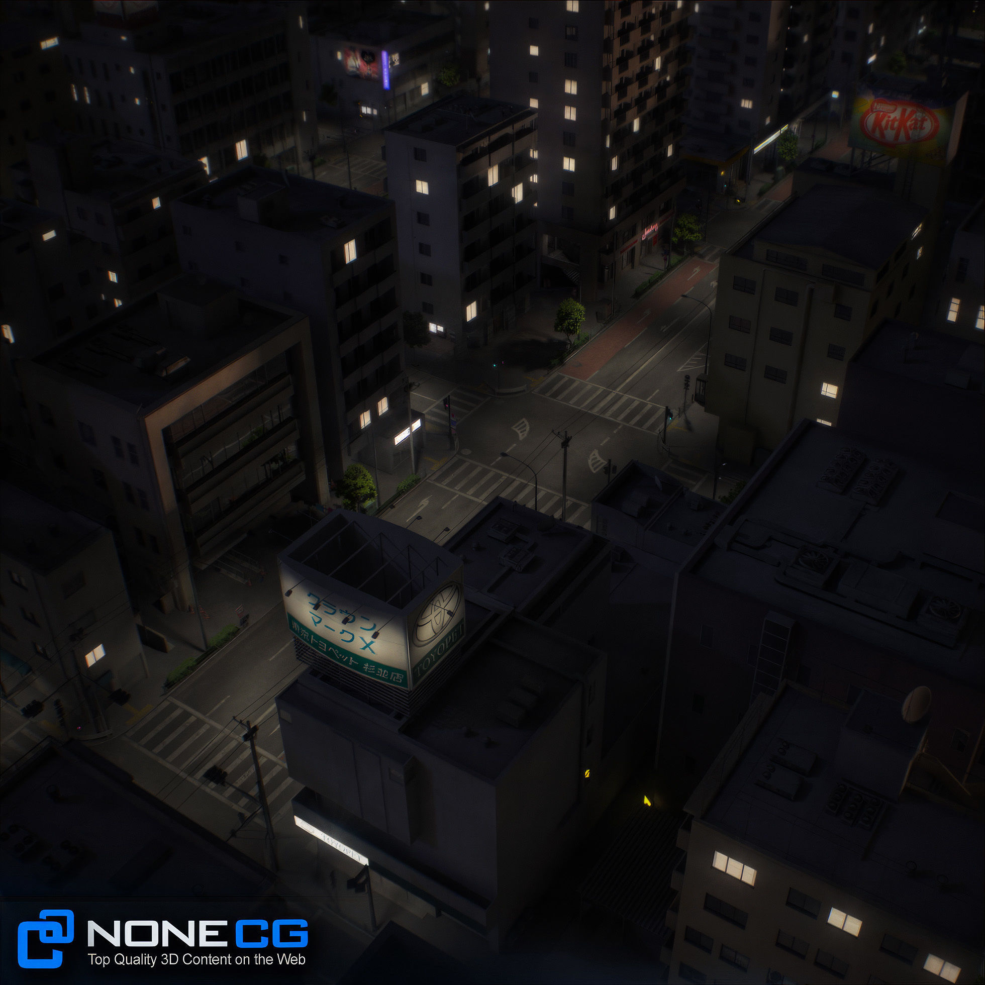 Japan - 8 blocks - 34 Buildings 3D model_46