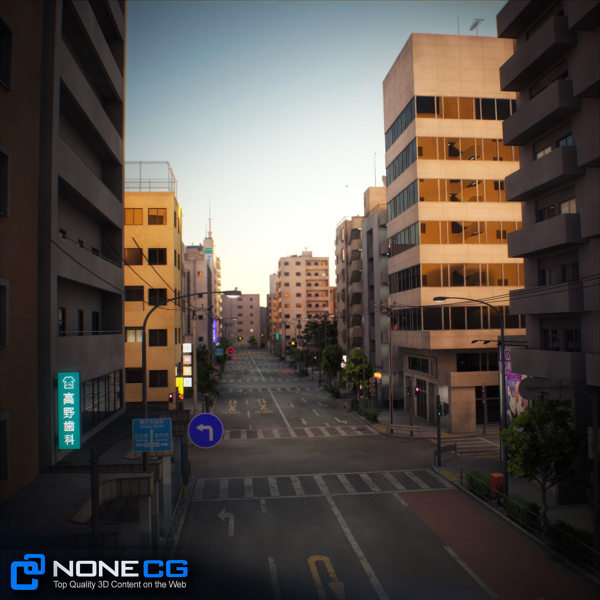 Japan - 8 blocks - 34 Buildings 3D model_56