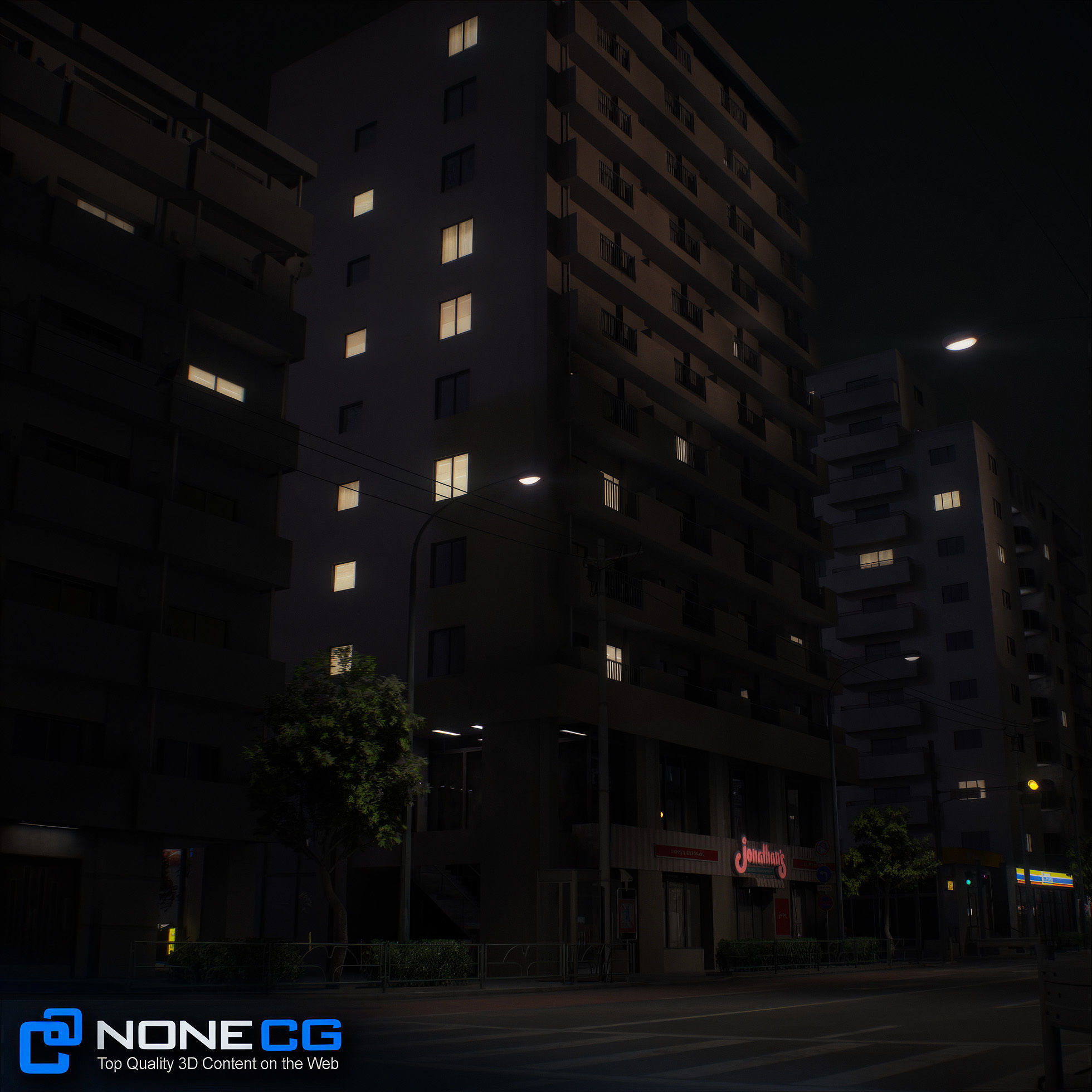 Japan - 8 blocks - 34 Buildings 3D model_79