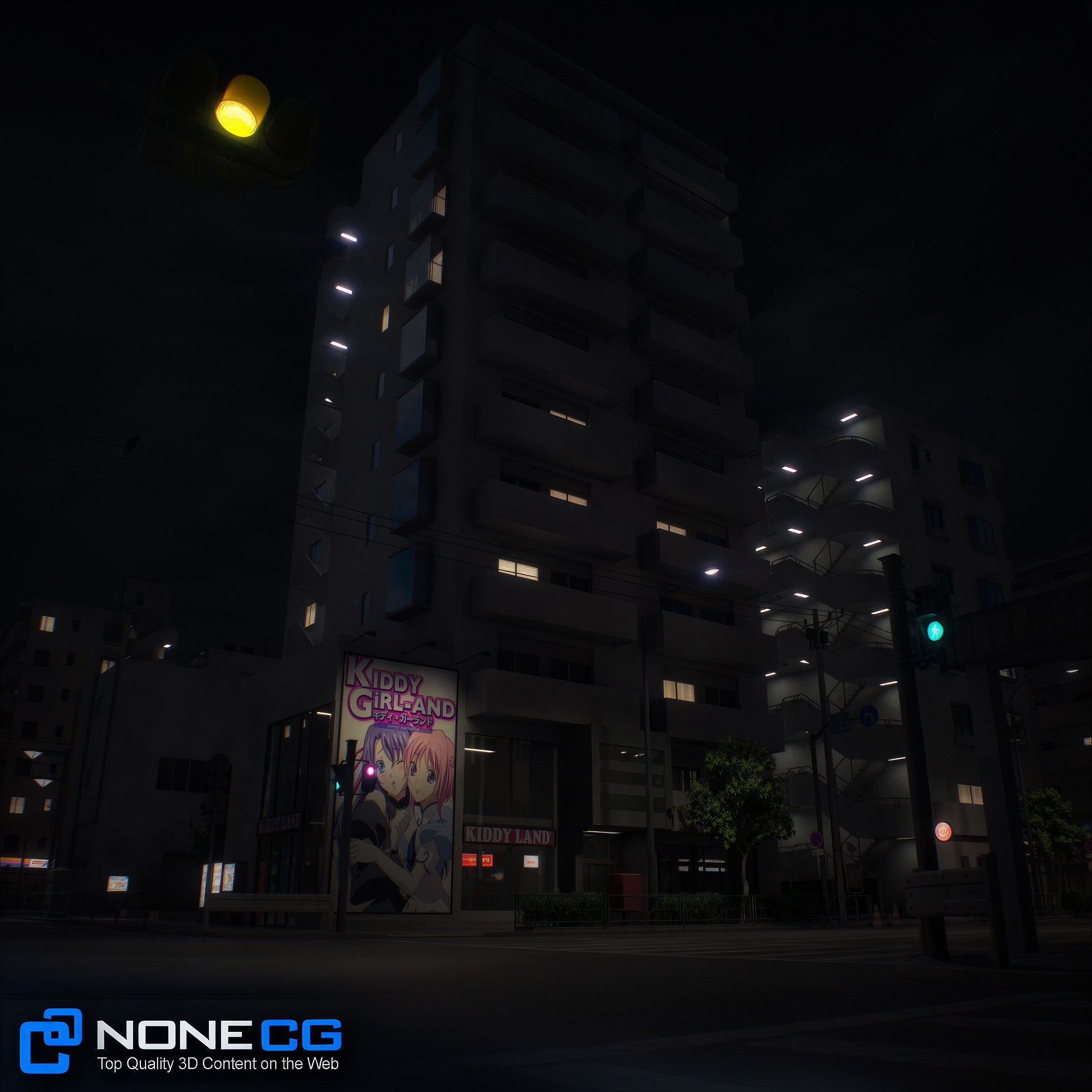 Japan - 8 blocks - 34 Buildings 3D model_95