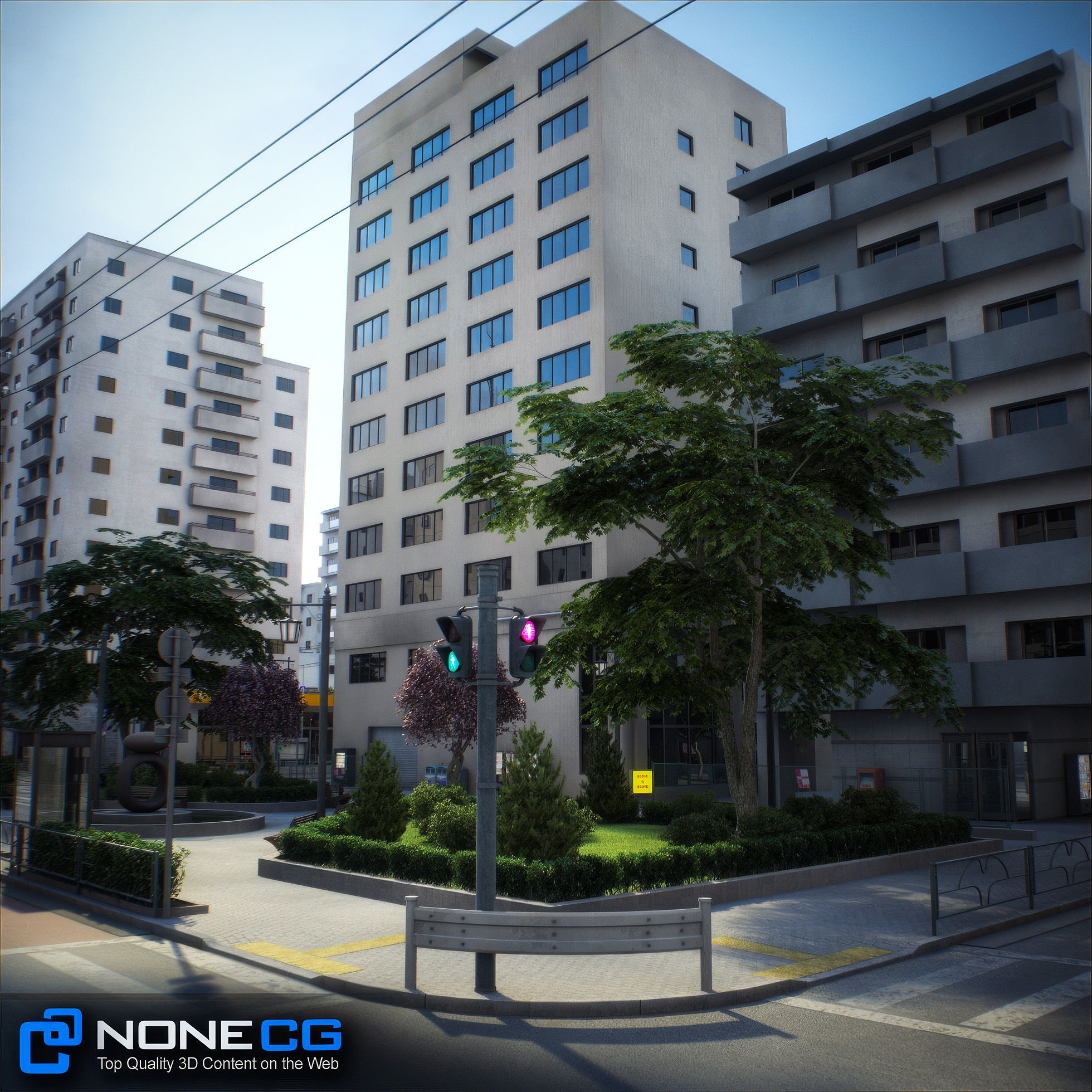 Japan - 8 blocks - 34 Buildings 3D model_69