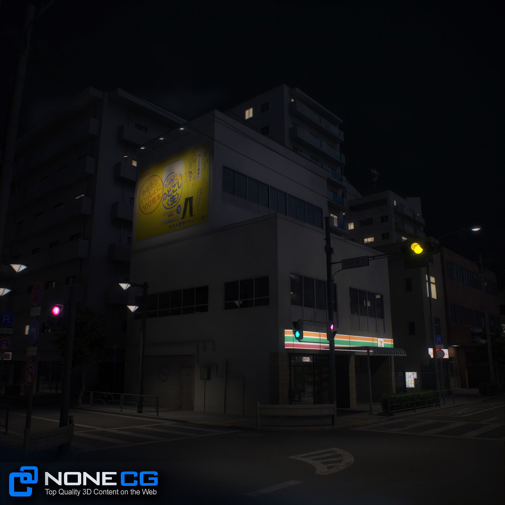 Japan - 8 blocks - 34 Buildings 3D model_105