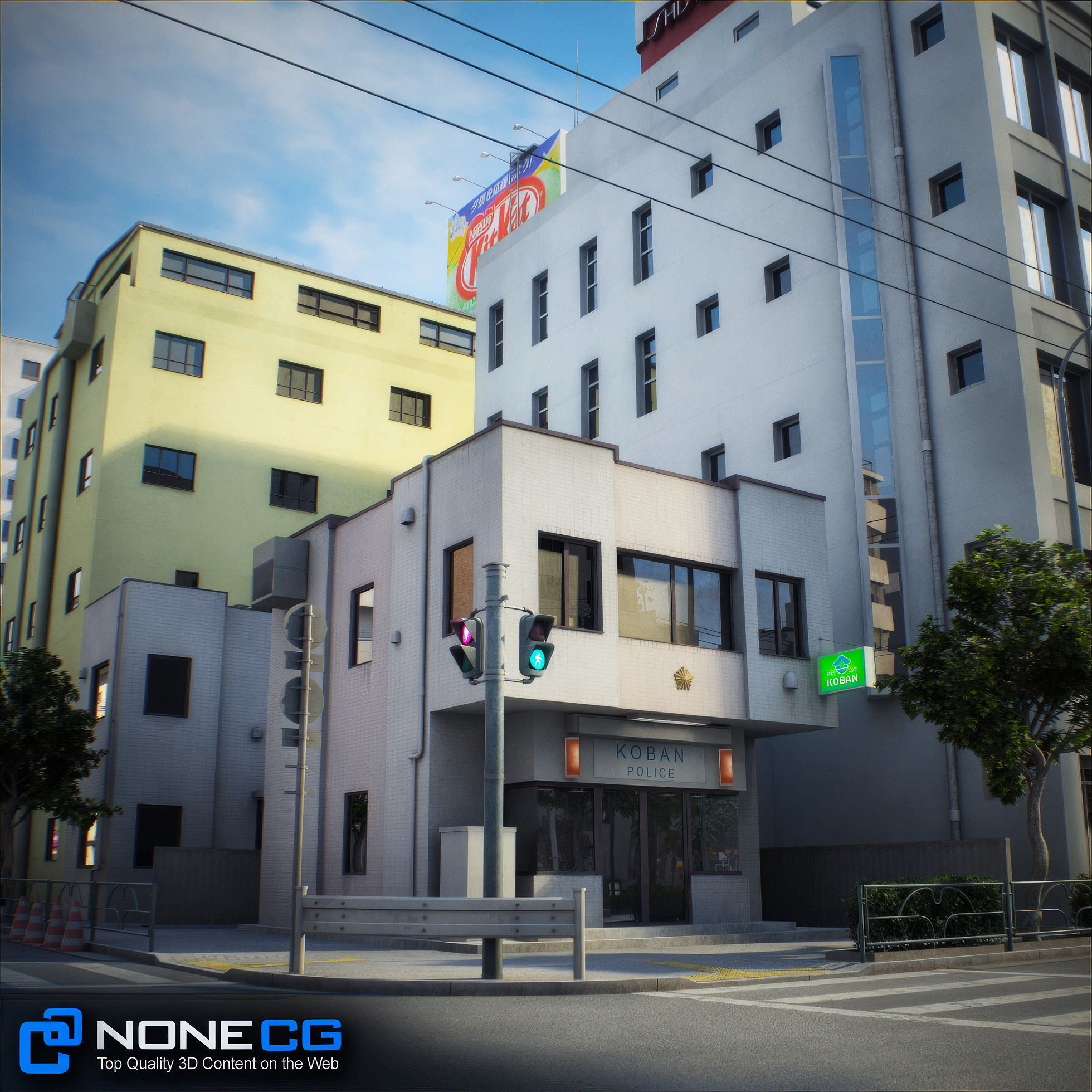 Japan - 8 blocks - 34 Buildings 3D model_32
