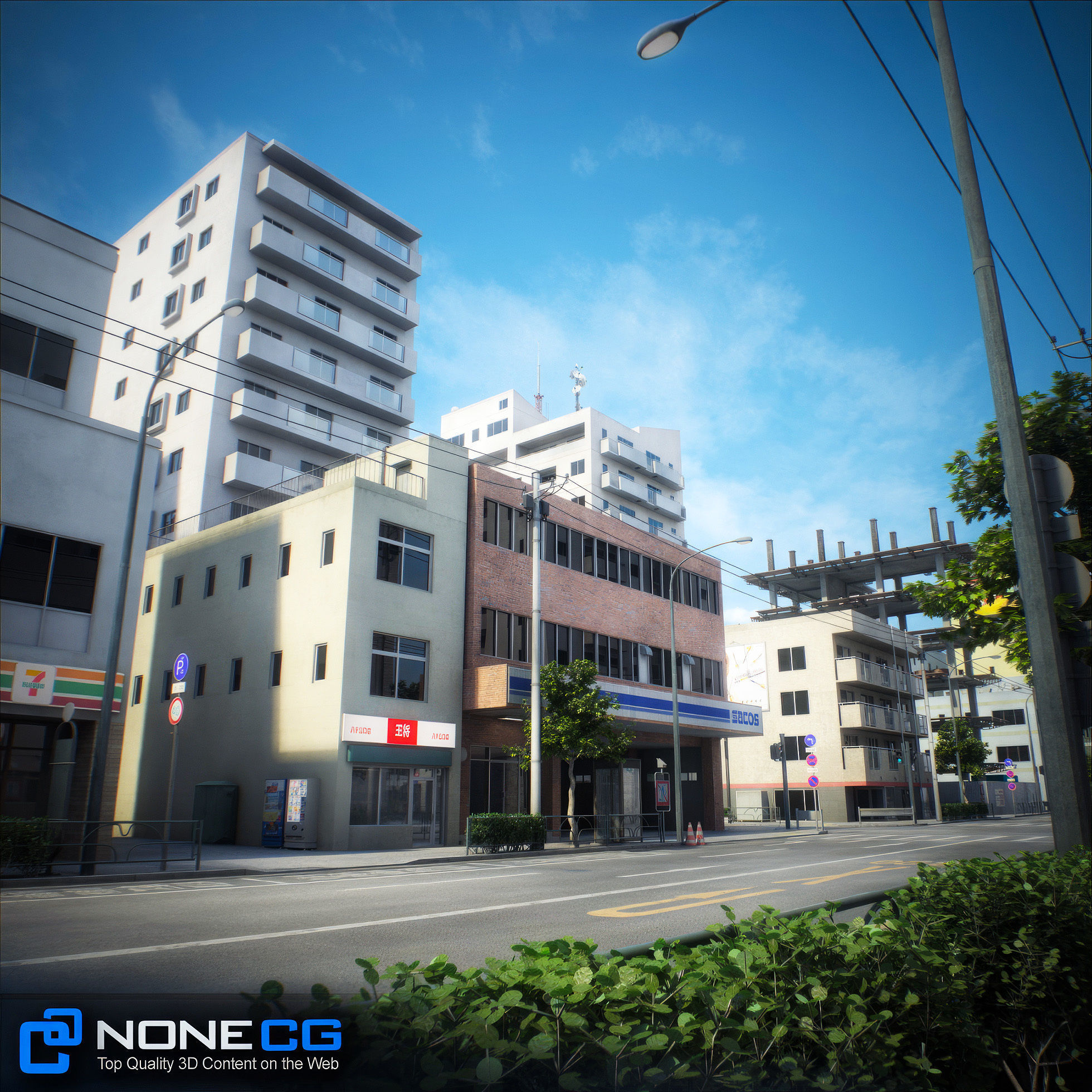Japan - 8 blocks - 34 Buildings 3D model_87