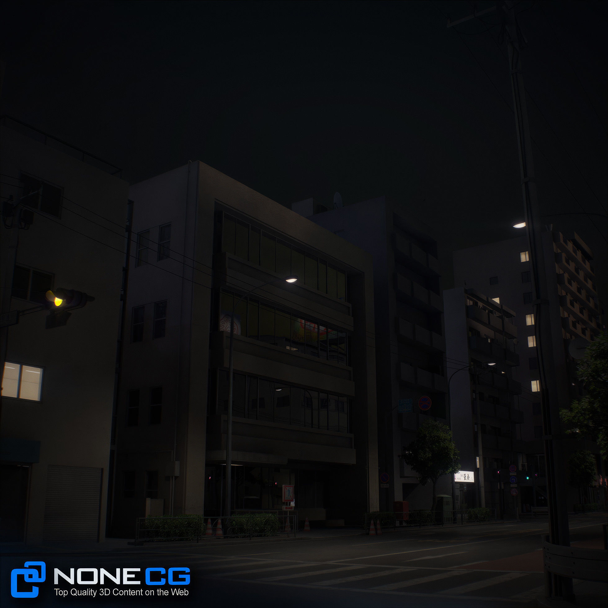 Japan - 8 blocks - 34 Buildings 3D model_85