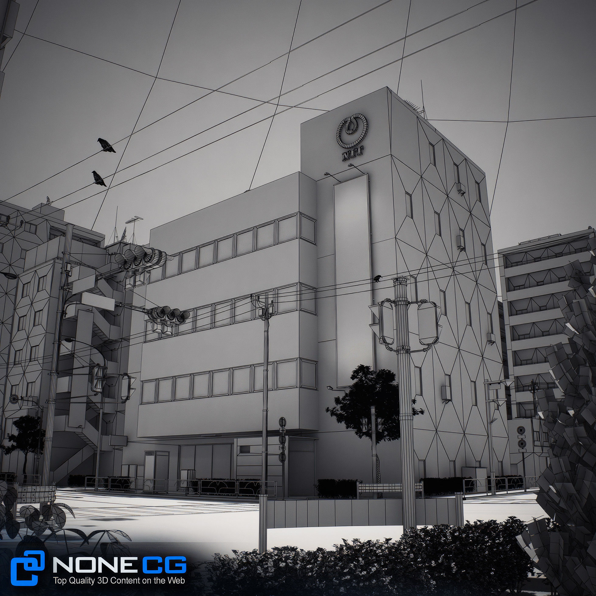 Japan - 8 blocks - 34 Buildings 3D model_14