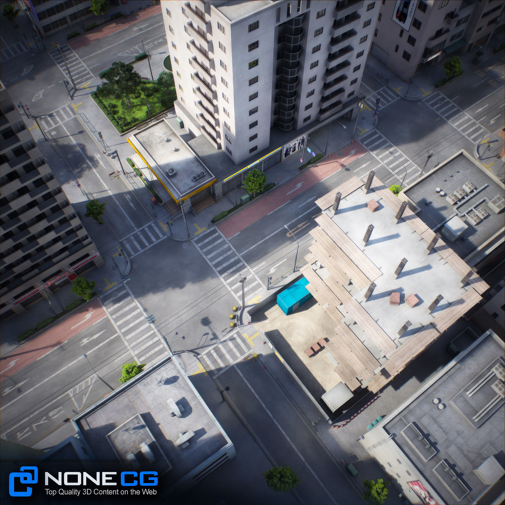 Japan - 8 blocks - 34 Buildings 3D model_127