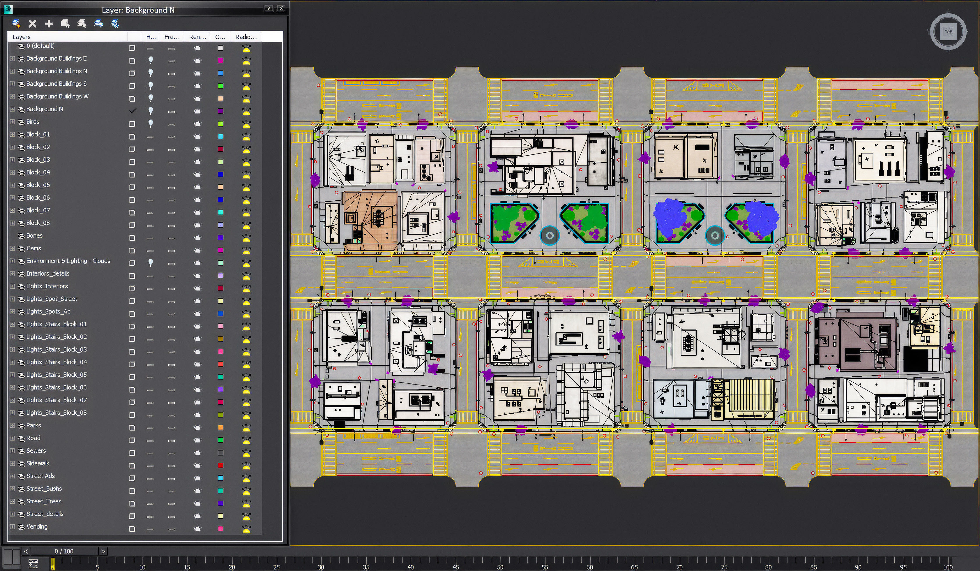 Japan - 8 blocks - 34 Buildings 3D model_129