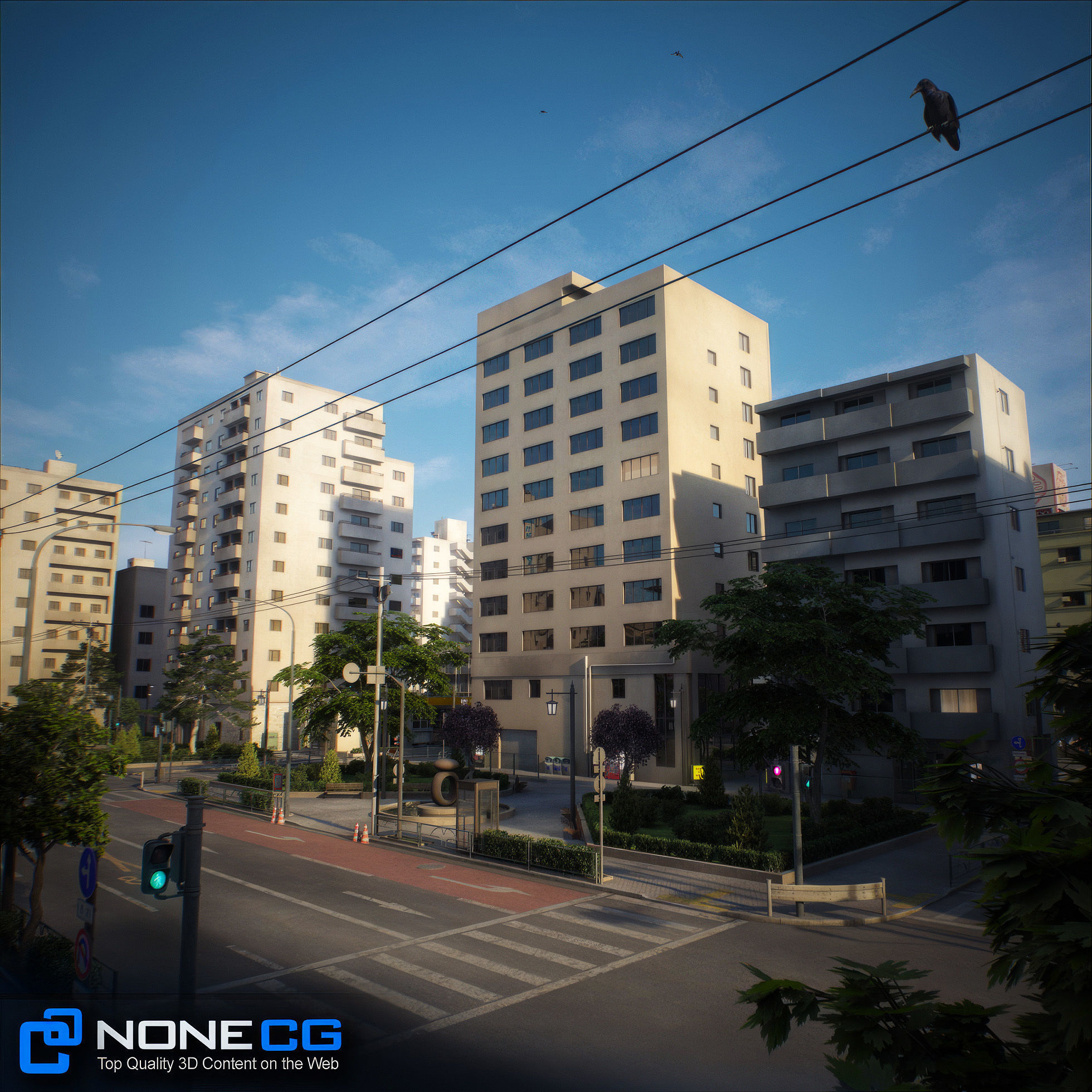 Japan - 8 blocks - 34 Buildings 3D model_2