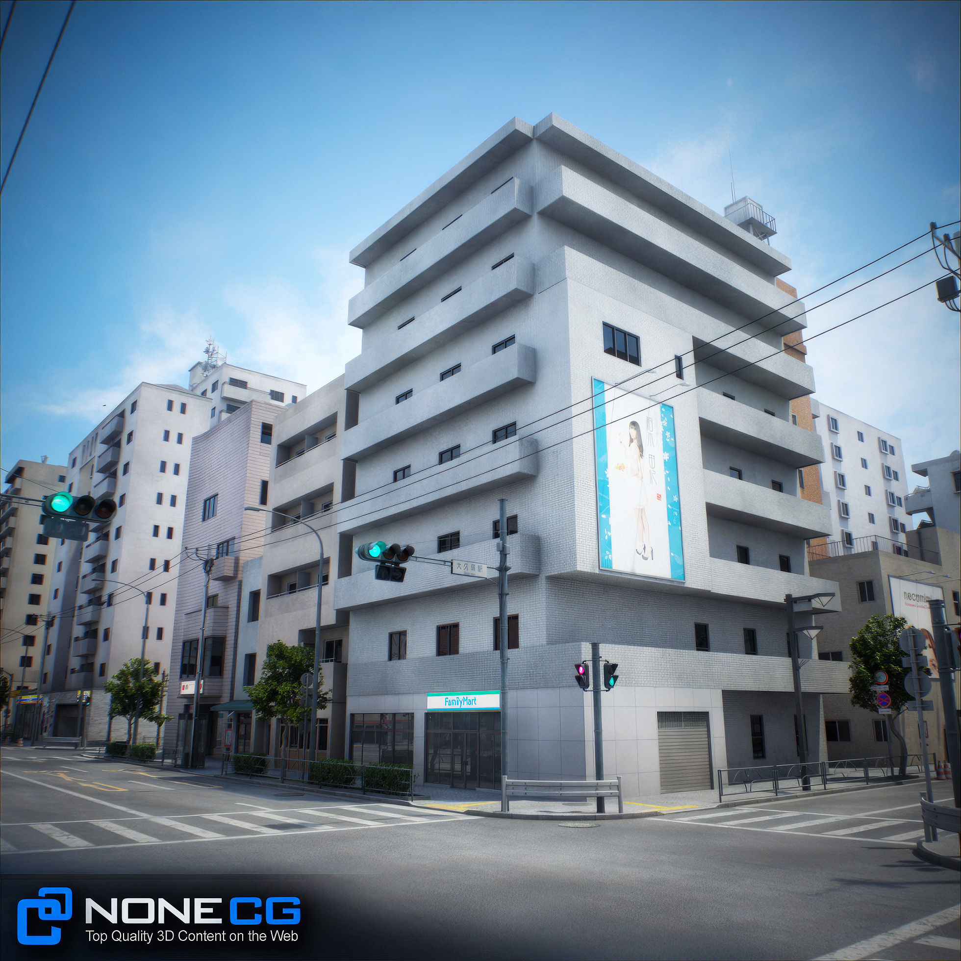 Japan - 8 blocks - 34 Buildings 3D model_101