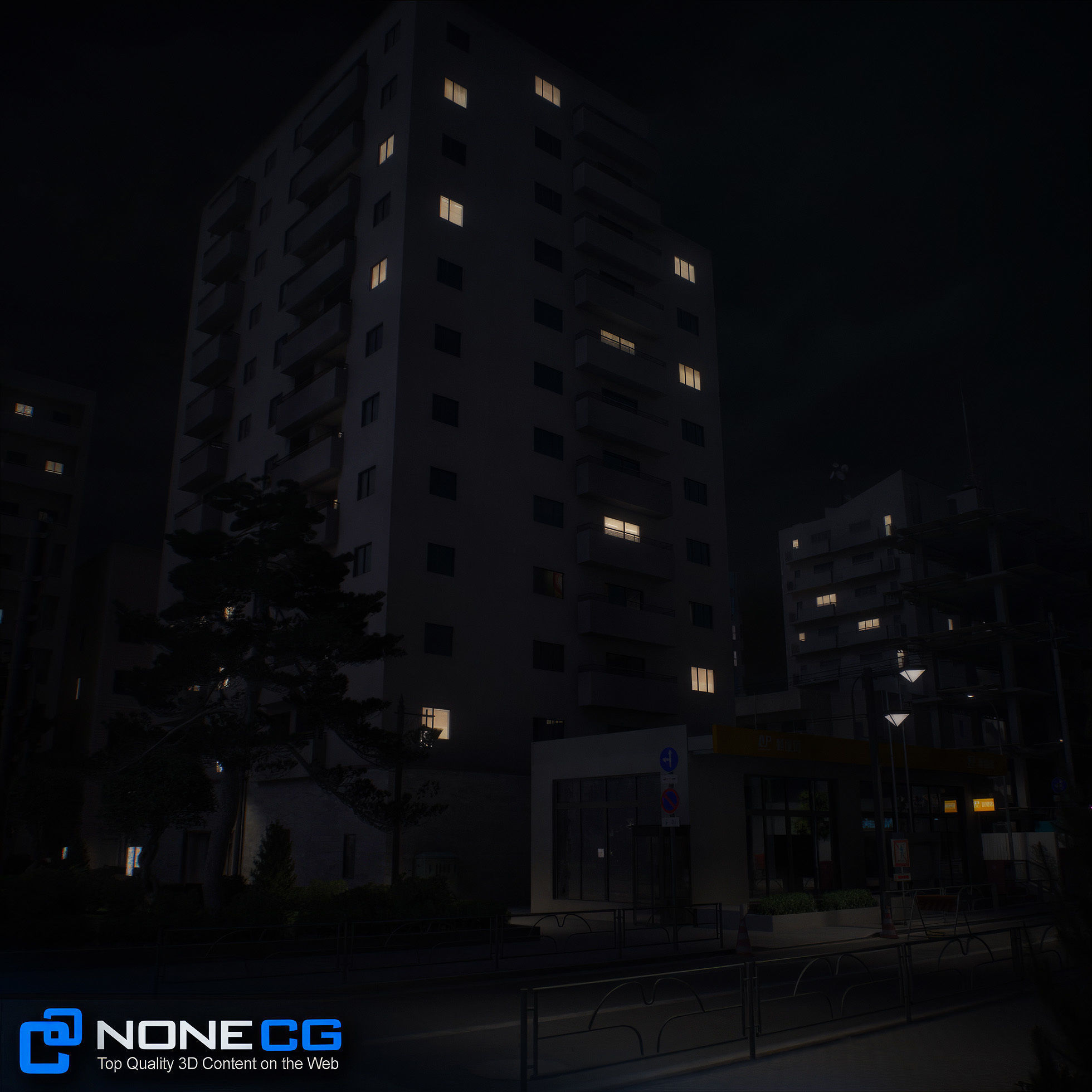 Japan - 8 blocks - 34 Buildings 3D model_116