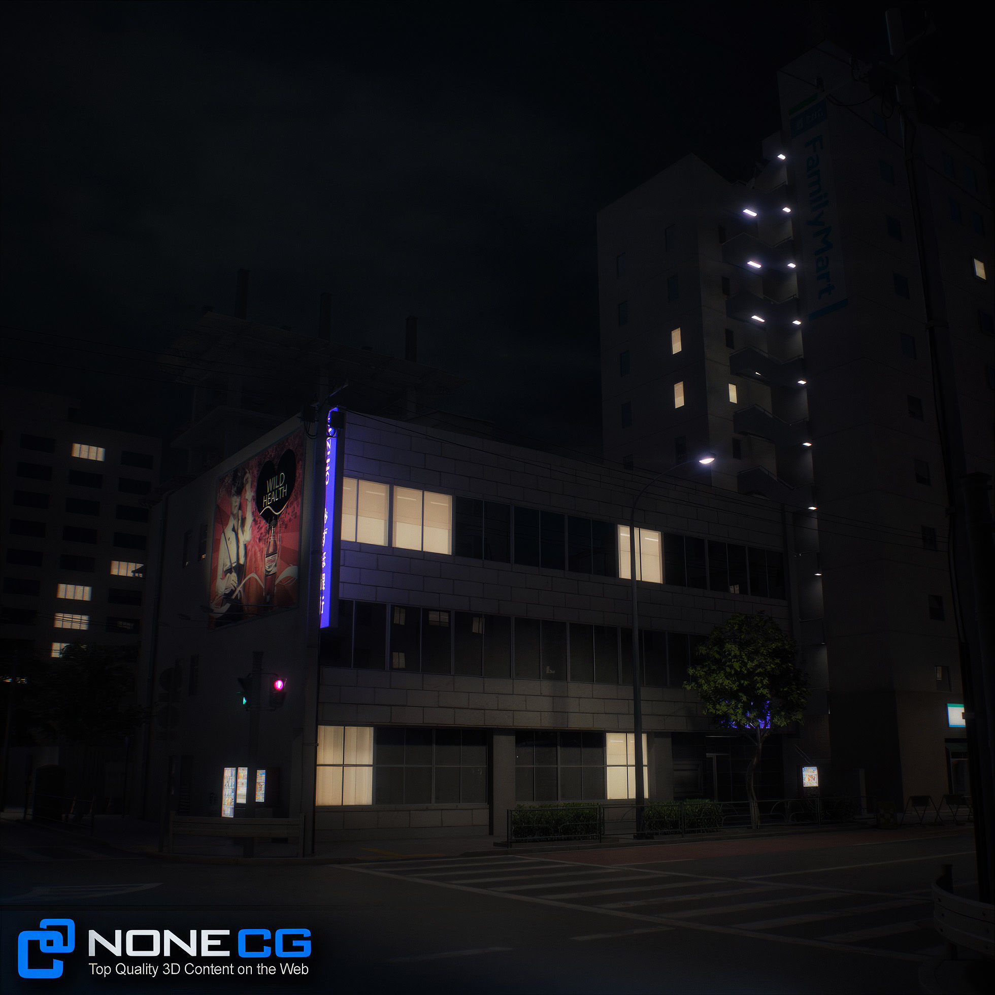 Japan - 8 blocks - 34 Buildings 3D model_119